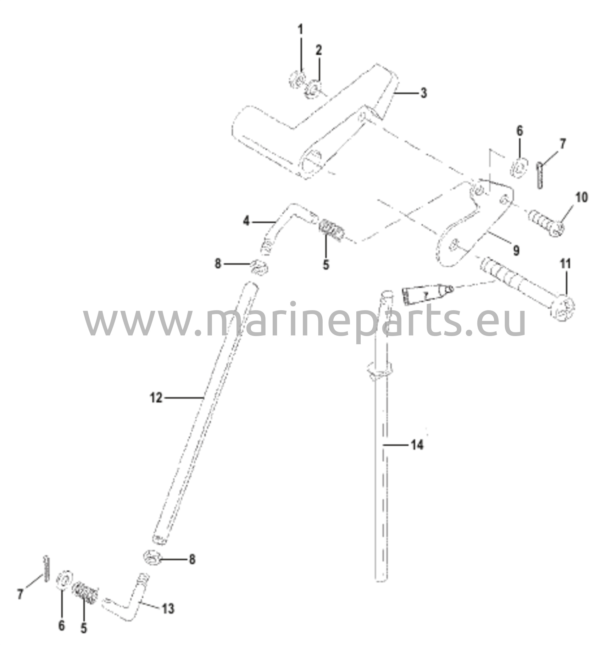 Suuttimen vipuyhteys