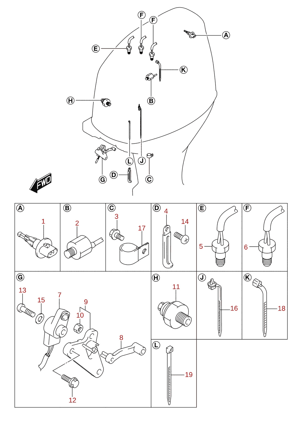 Sensor (DF300B, DF325A, DF350A)