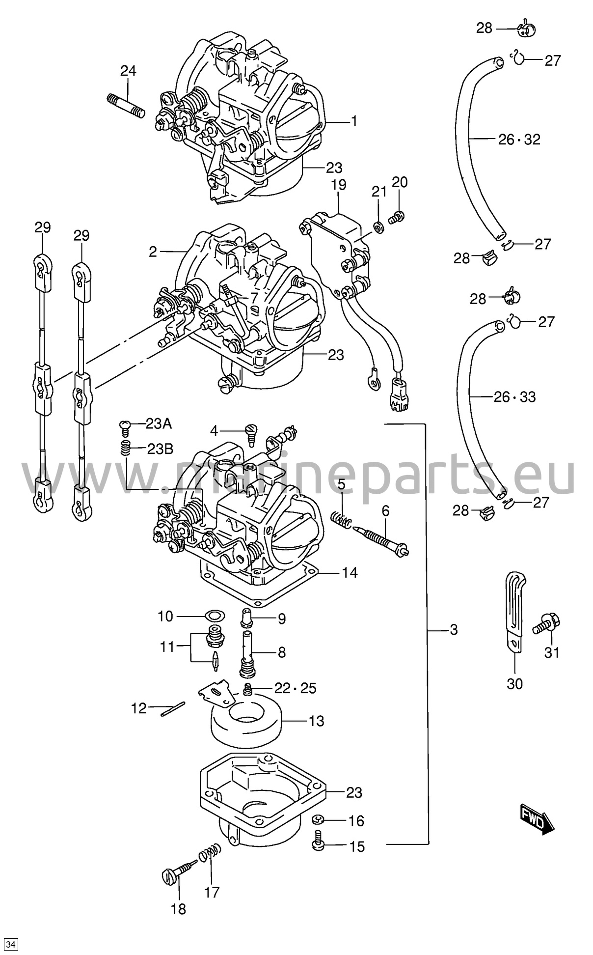 Karburator (DT75WT, DT85TC, DT85WT)