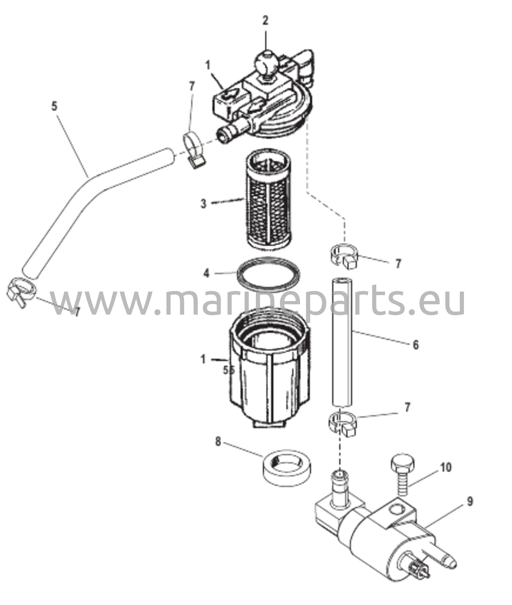 Polttoainesuodattimen kokoonpano