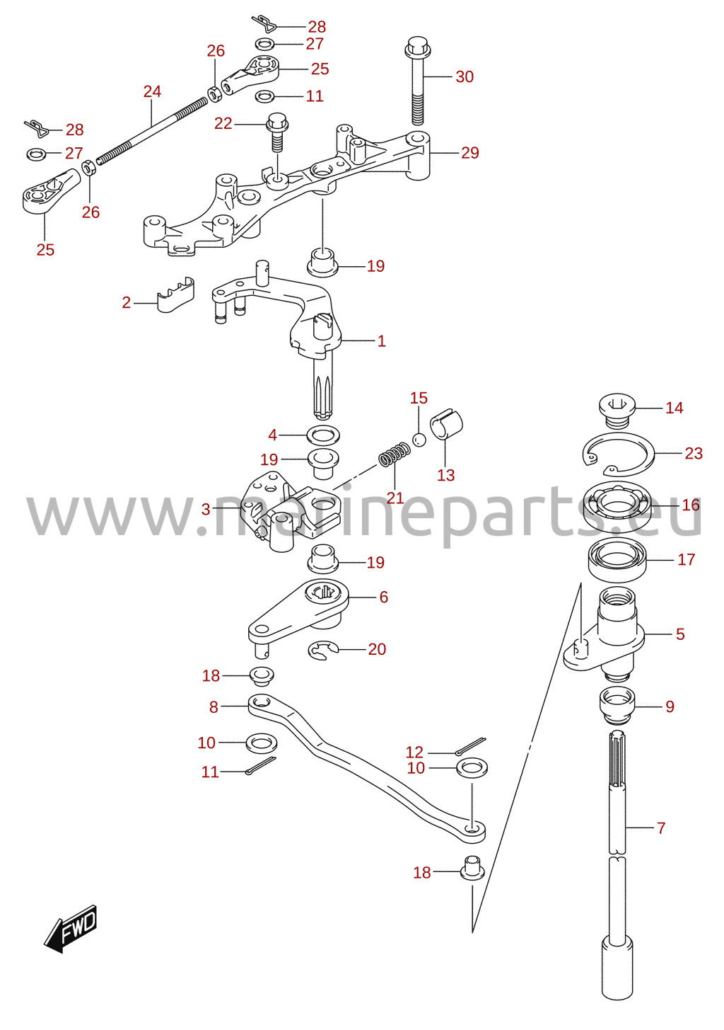 Arbre d'embrayage (DF150TG, DF150ZG, DF175TG, DF175ZG)