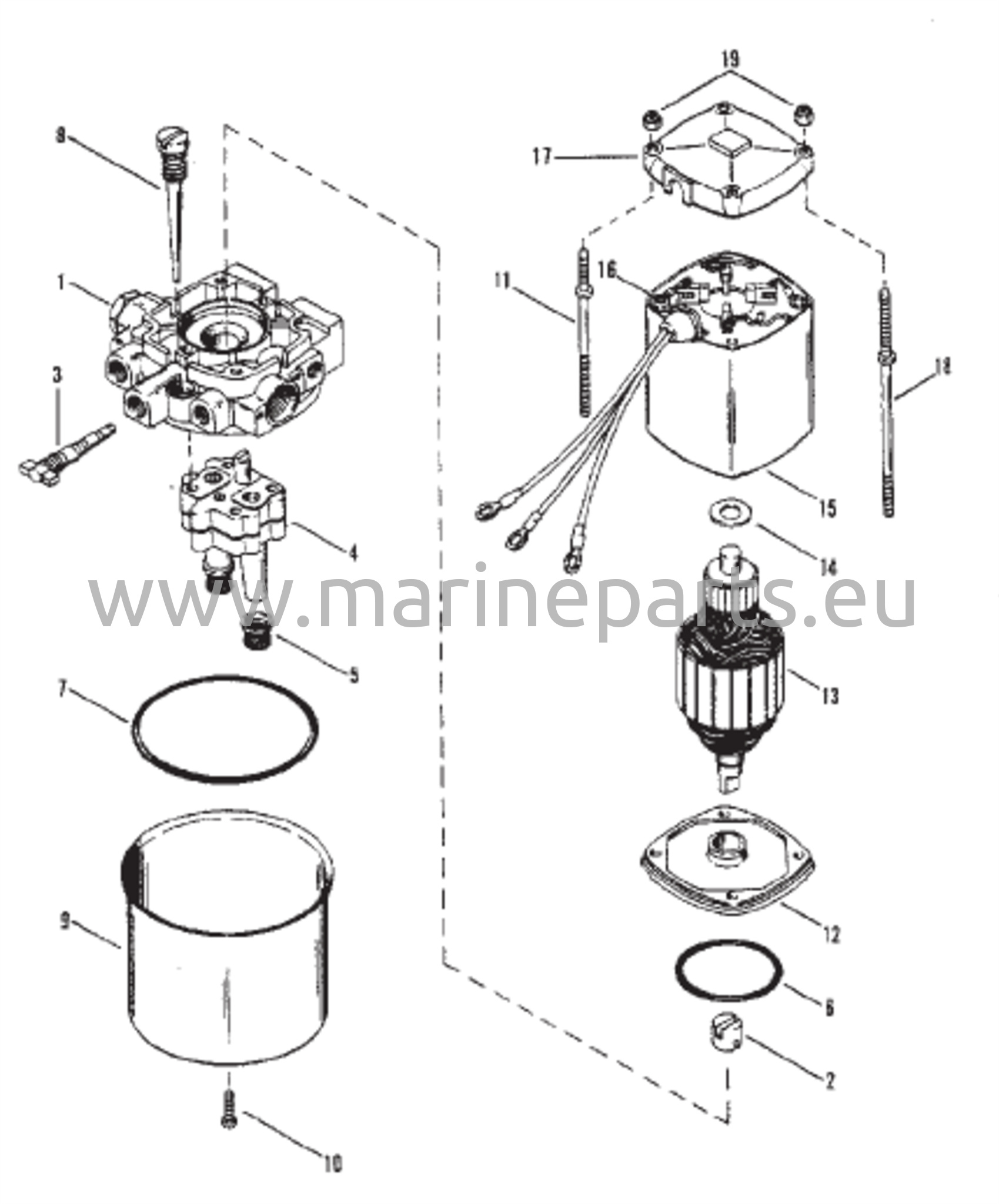 Hydraulipumpun kokoonpano
