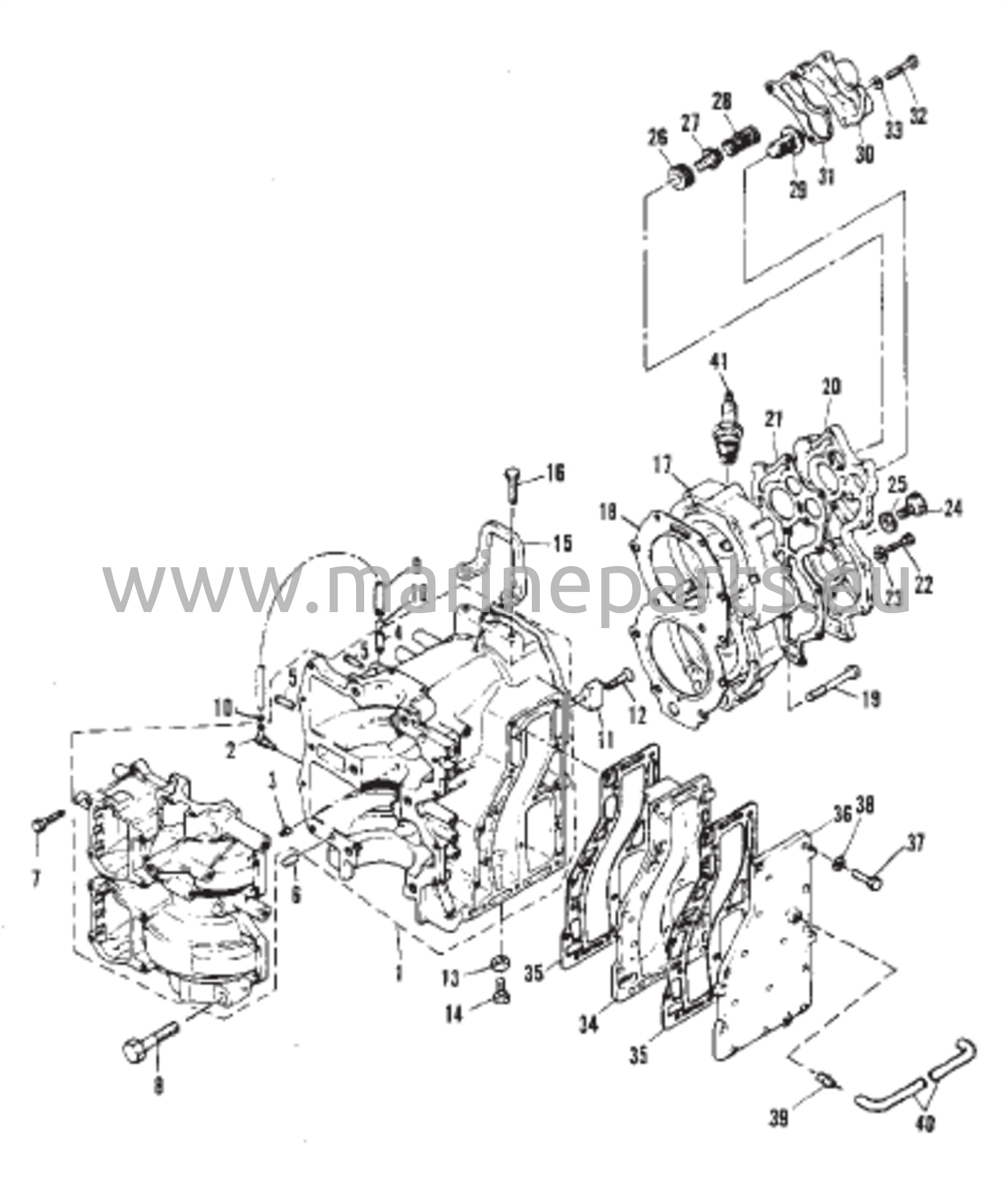 Kampikammio ja sylinterikansi