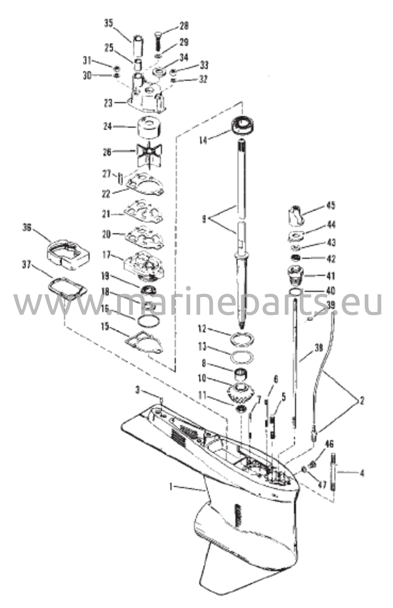 Vaihteiston kotelo (voimansiirtoakseli)