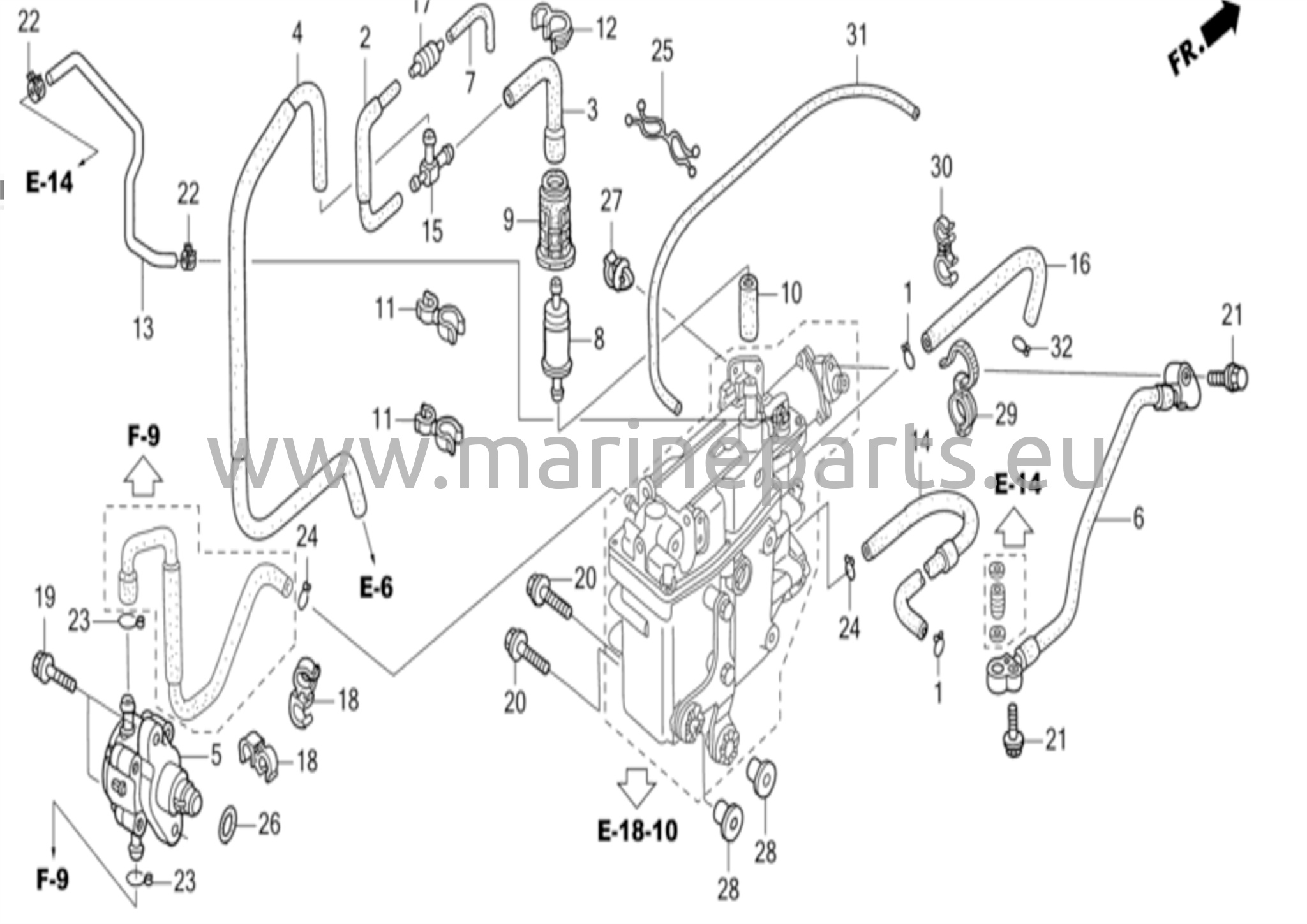 Bränslepump/bränsleslang