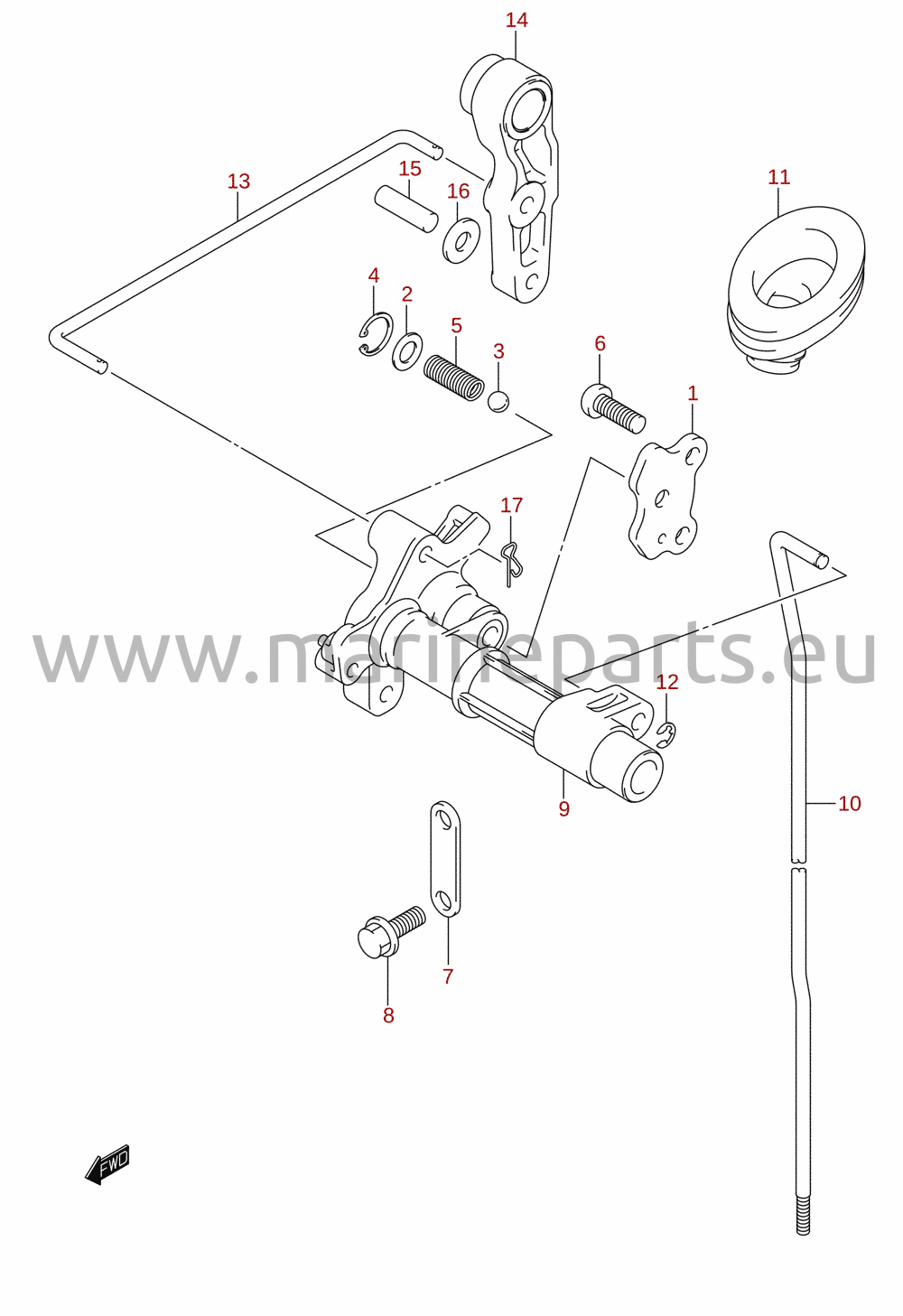 Clutch rod (DF8AR, DF9.9AR)