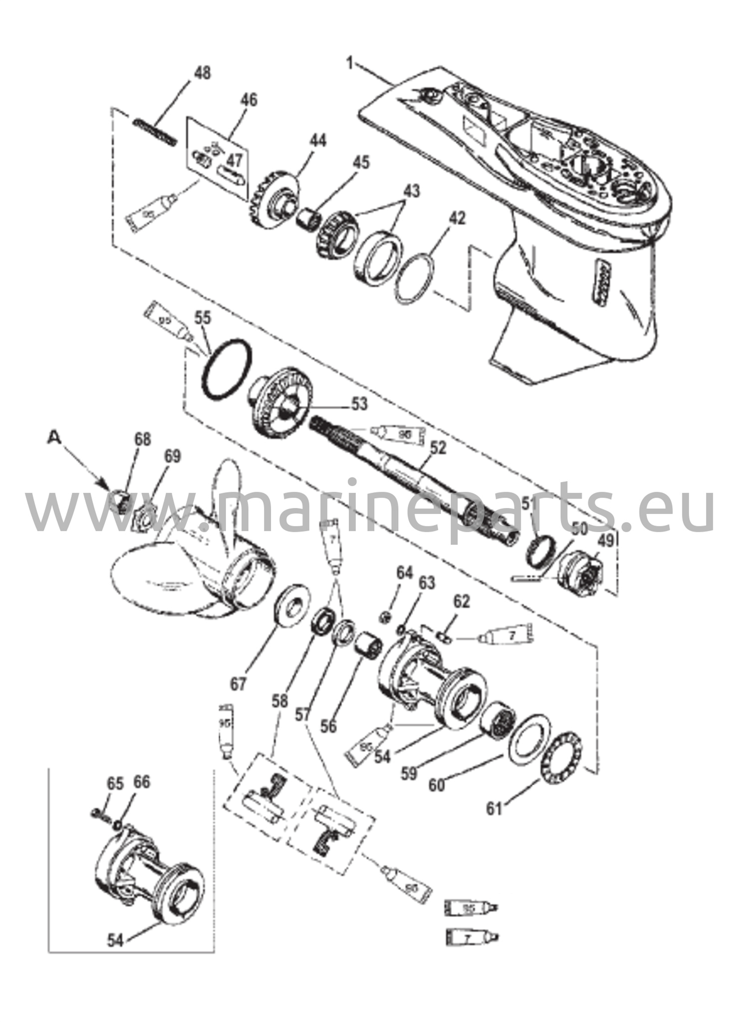 Vaihteiston kotelo (voimansiirtoakseli) (3-kynnen peruutuskytkin)
