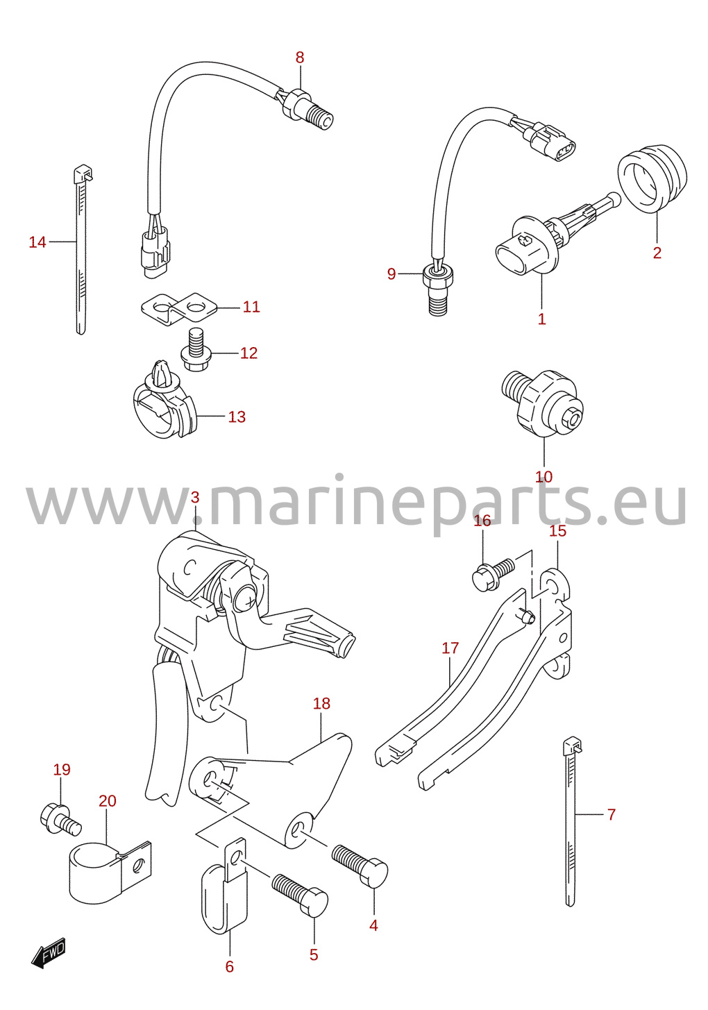 Sensor (DF150T, DF150Z, DF175T, DF175Z)
