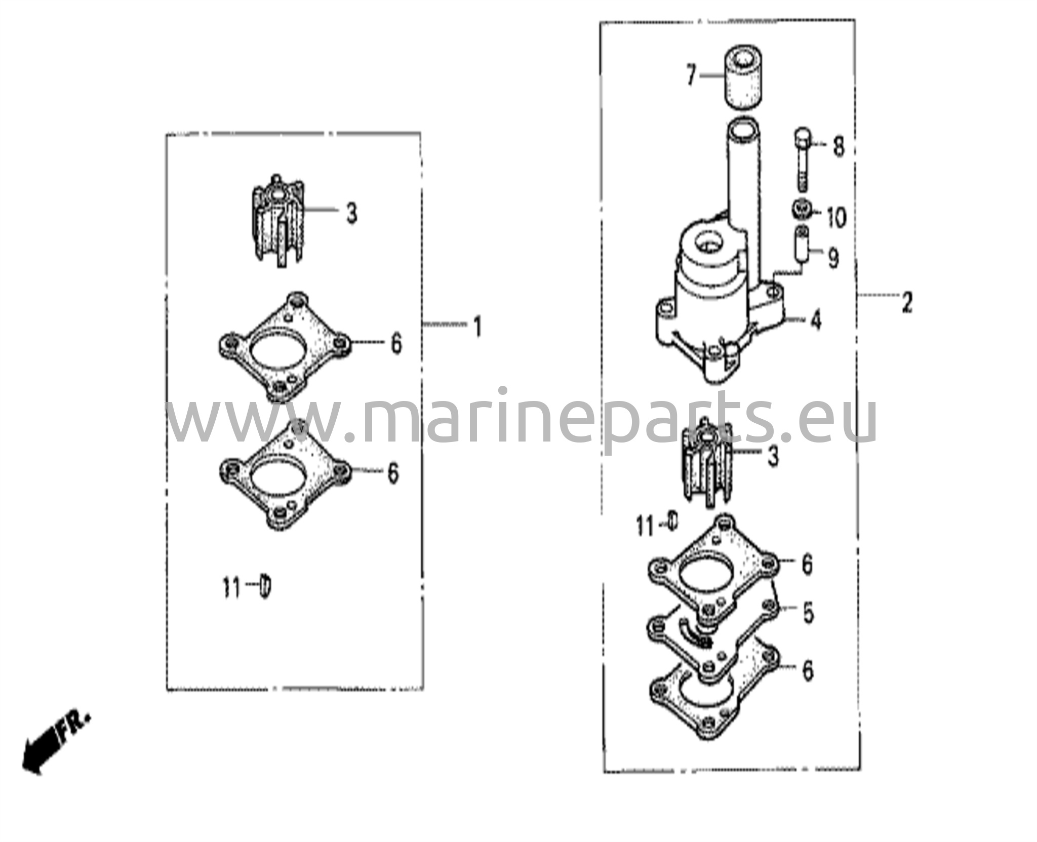 Impellerkit för vattenpump (2)