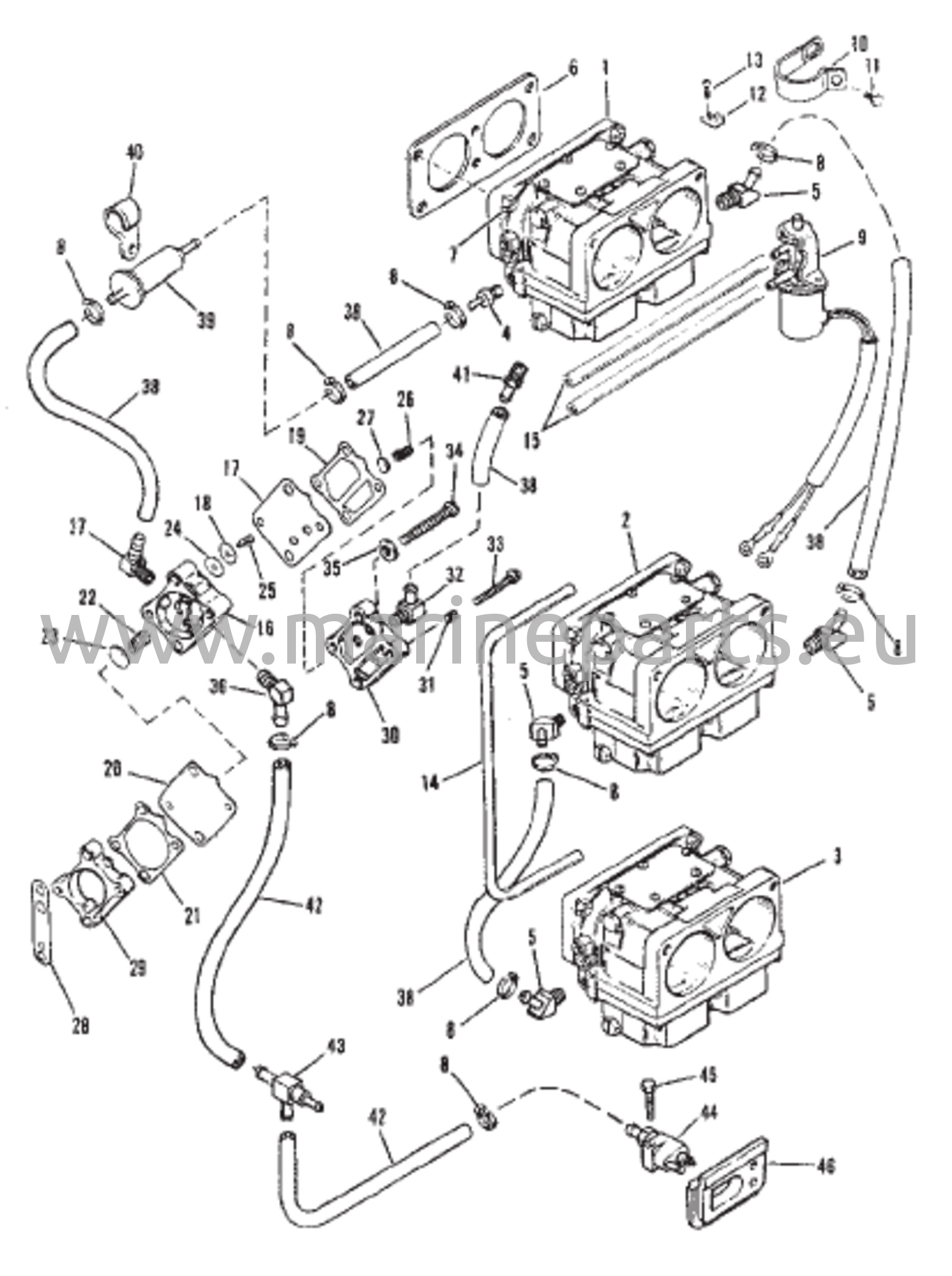 Polttoainepumppu ja kaasutin