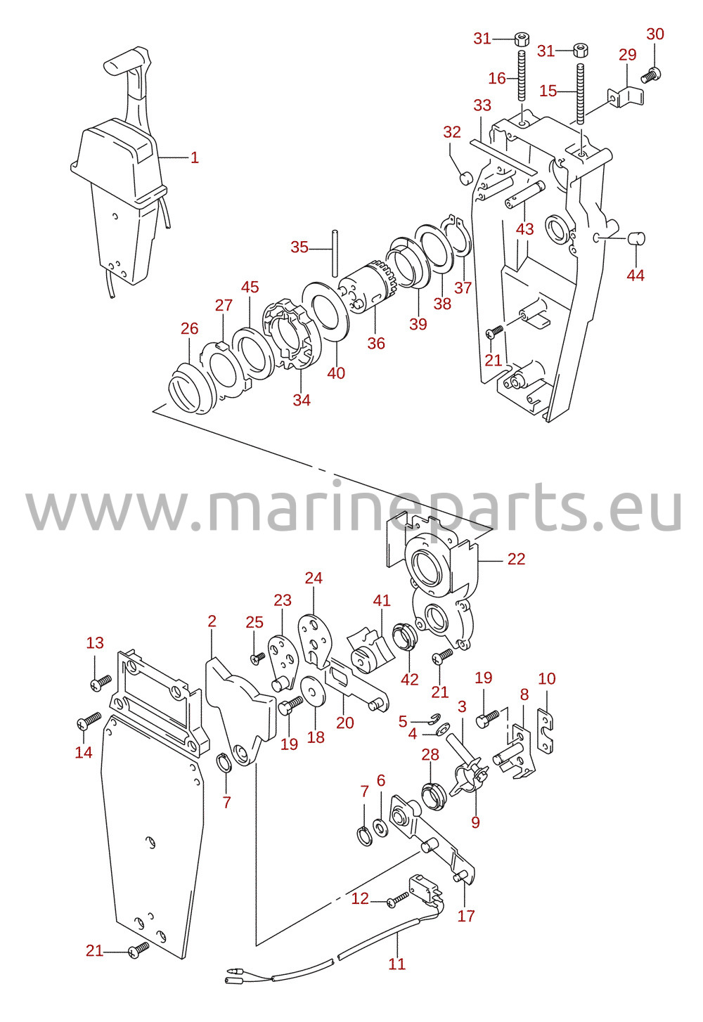 Remote control assembly single (2) (optional)