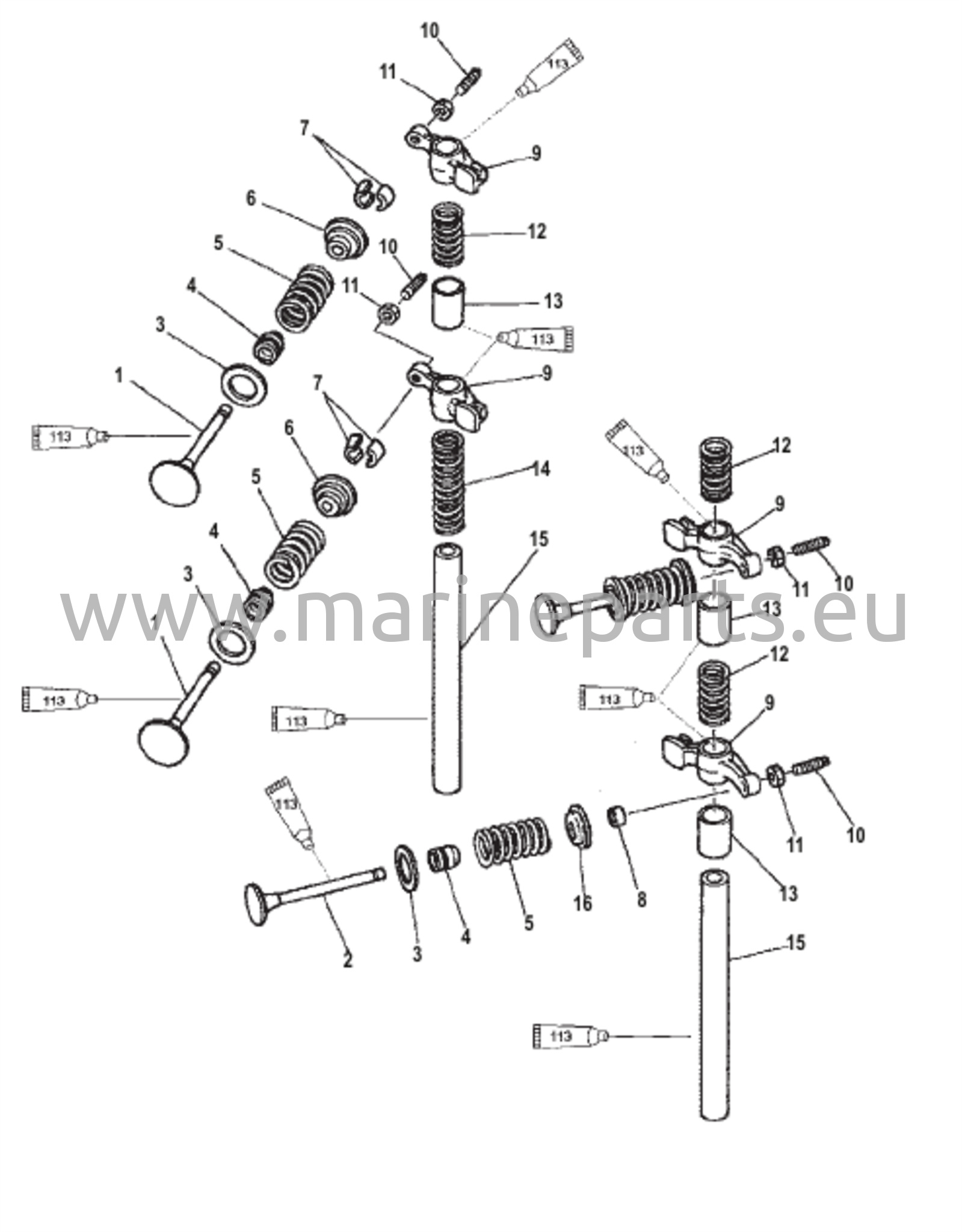 Imu- / pakoventtiili
