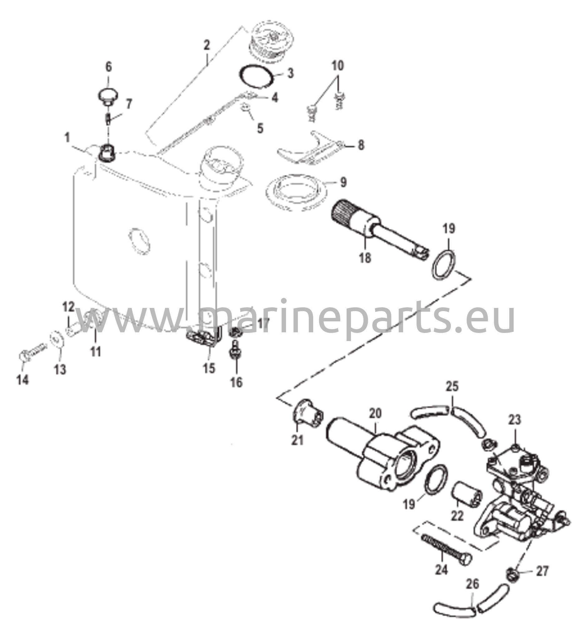 Öljynruiskutus (S/N USA-0G301751 / BEL-9885505 ja siitä eteenpäin)