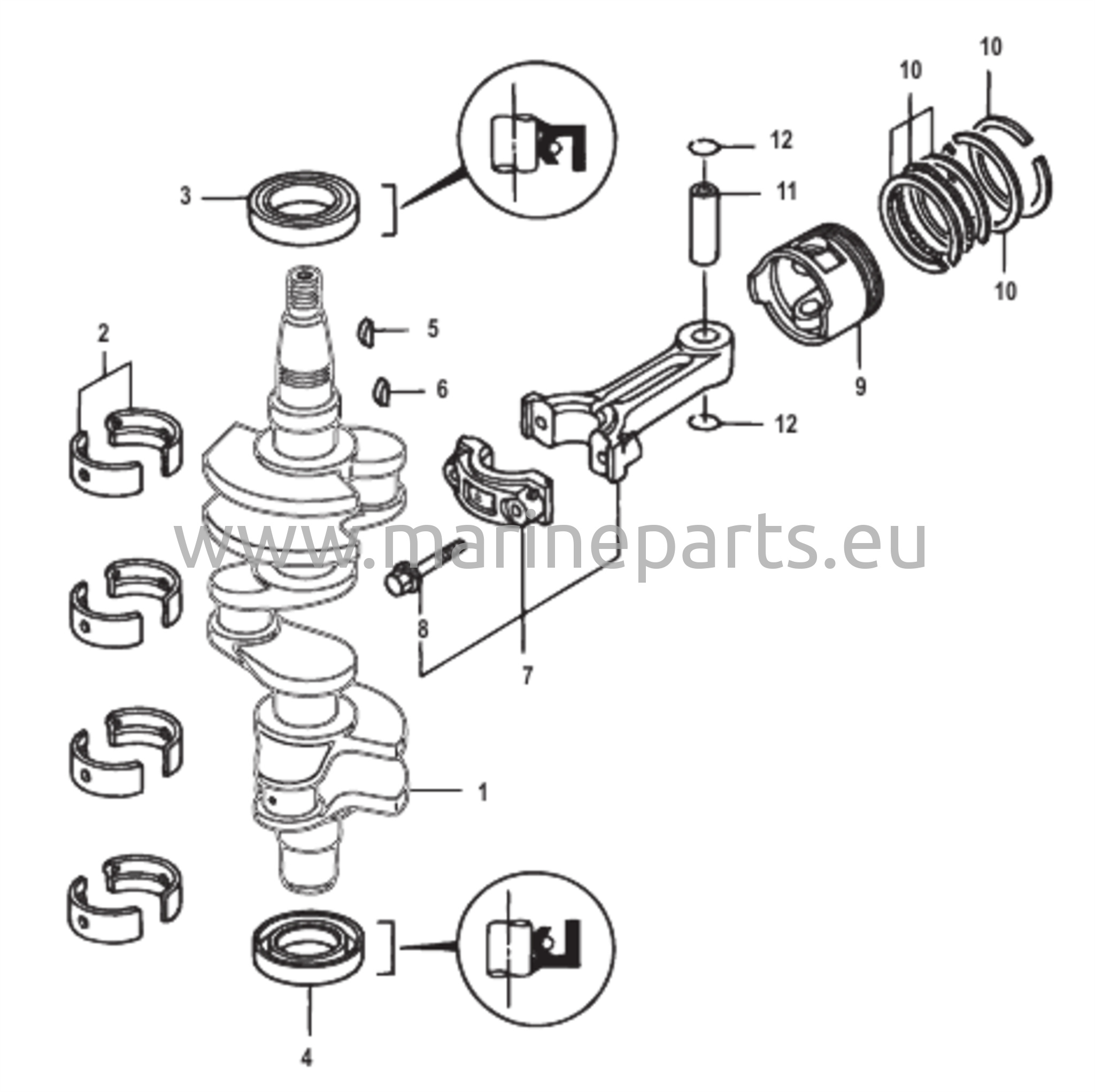 Kampiakseli, männät ja kiertokanget