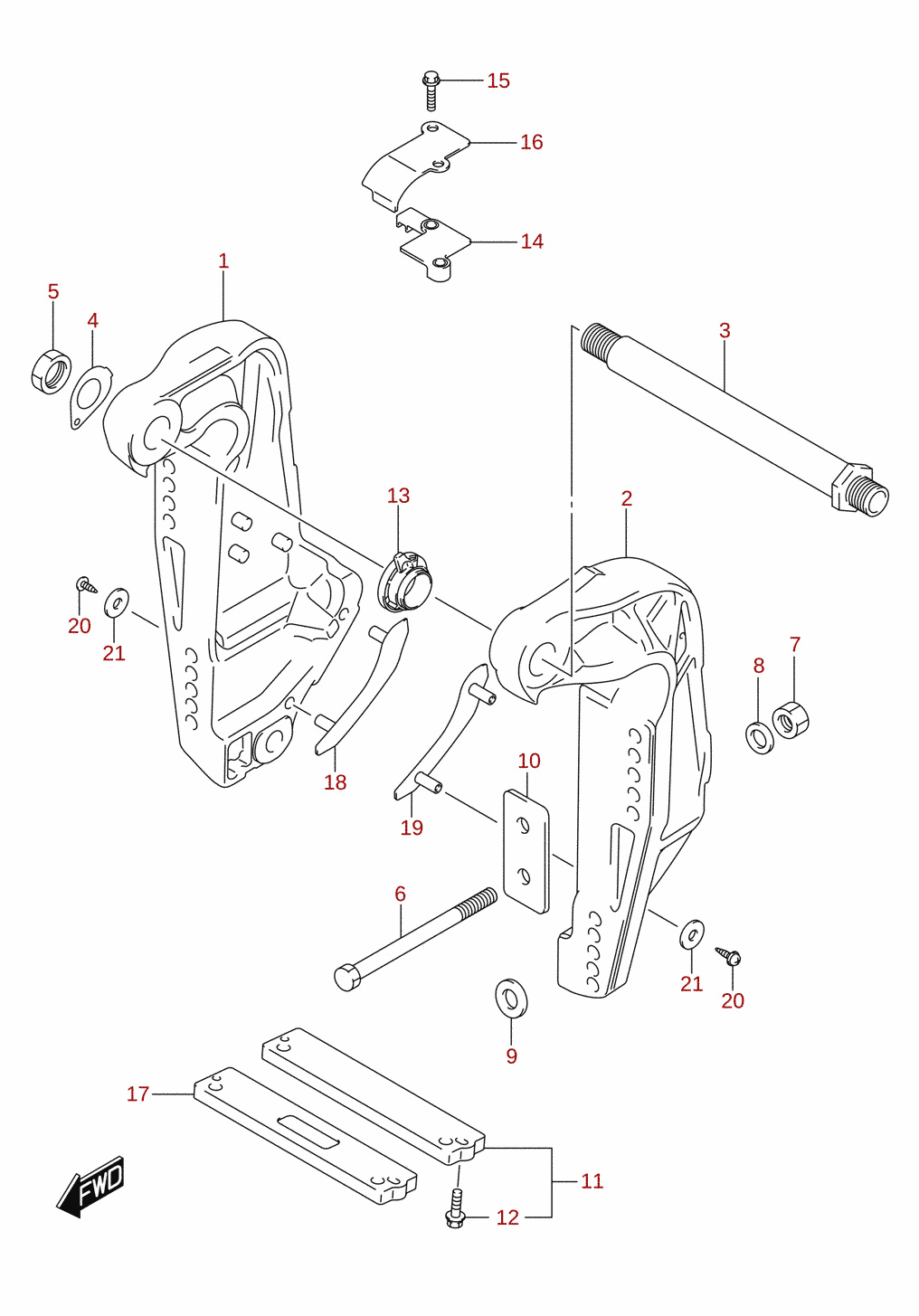 Akterspegelsfäste (L-transom)