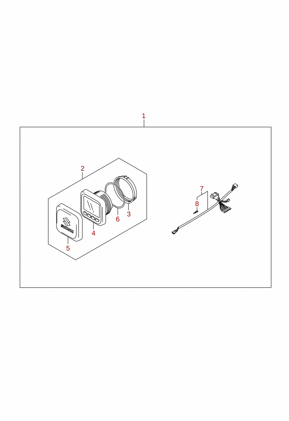 Multifunktionsinstrument (1) (DF100B, DF70A, DF80A, DF90A, DF90AWQH) (tillval)