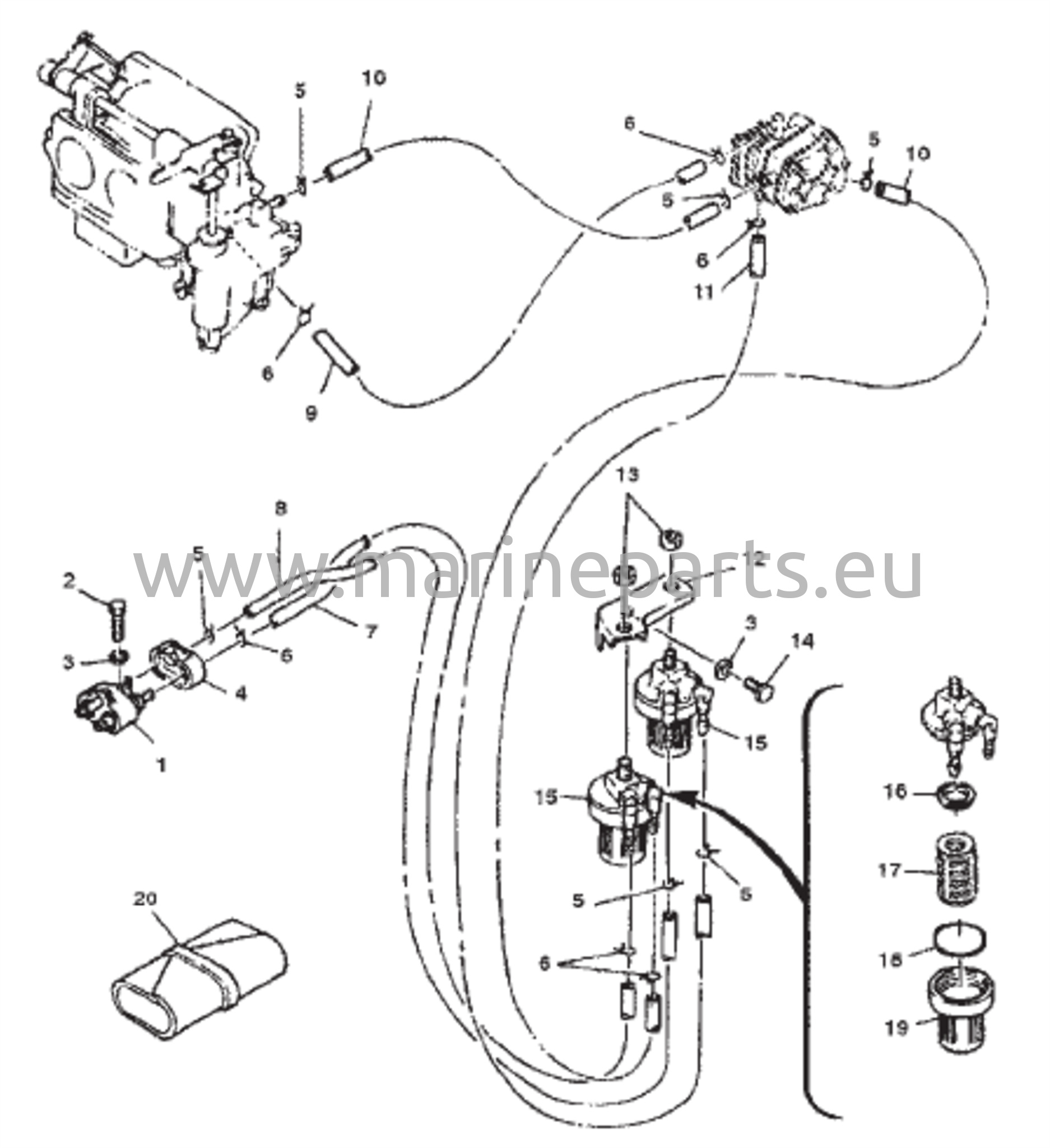 Polttoaineputket ja suodatin