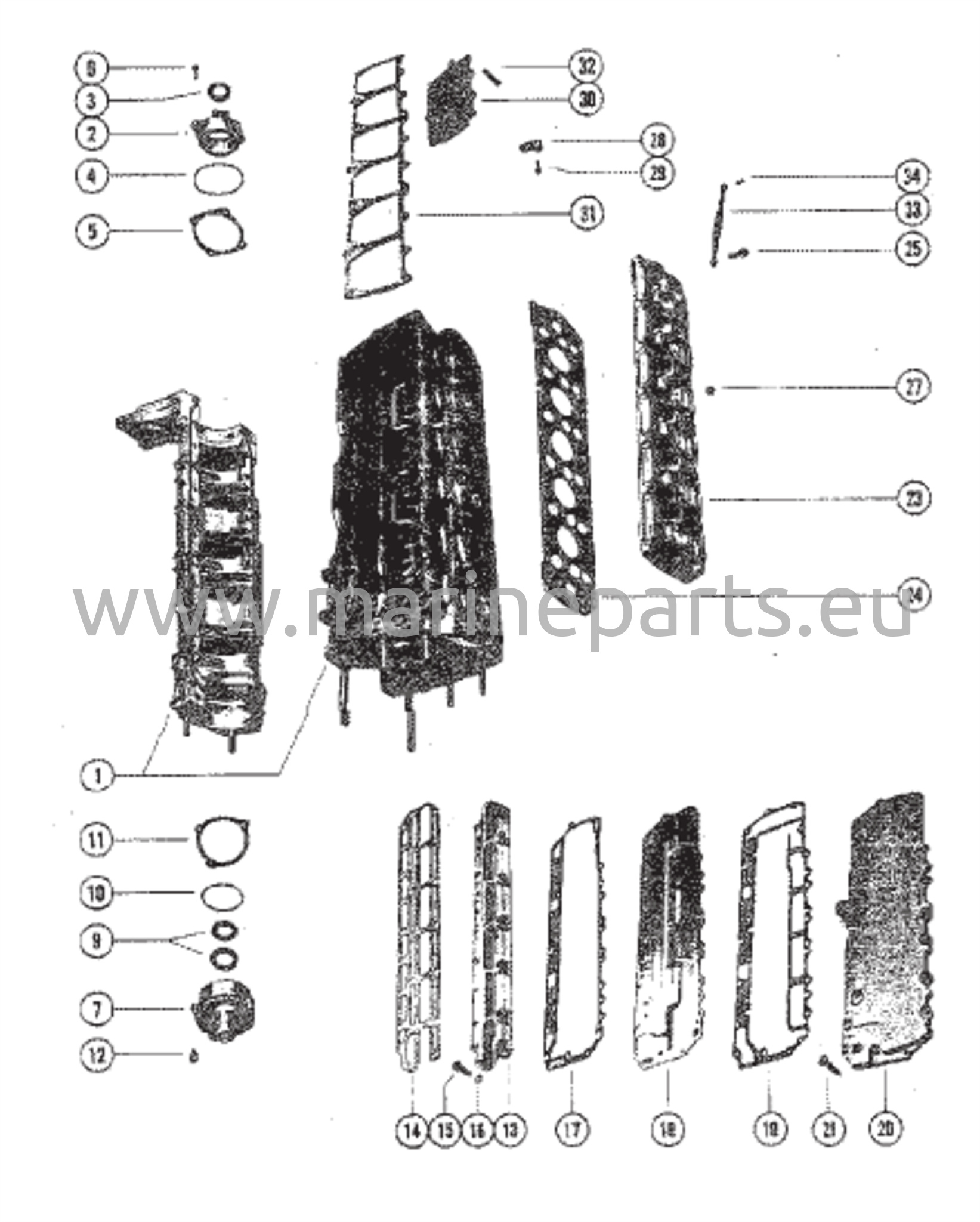 End Caps, Manifold and Exhaust Covers 