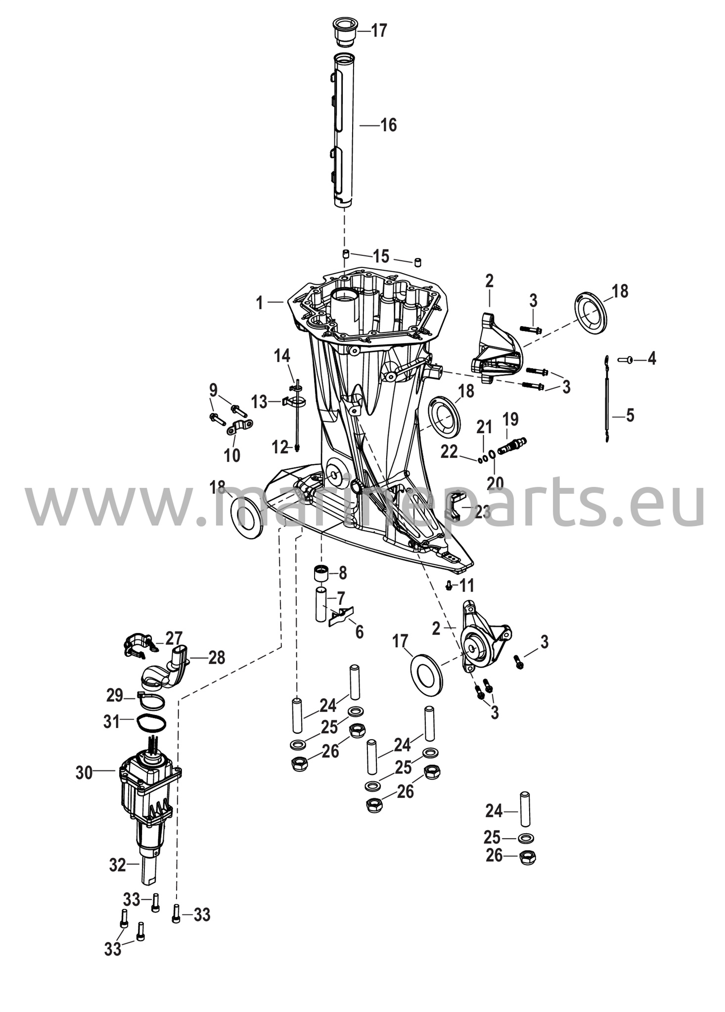 Vetoakselin kotelo 3B268929 ja siitä eteenpäin