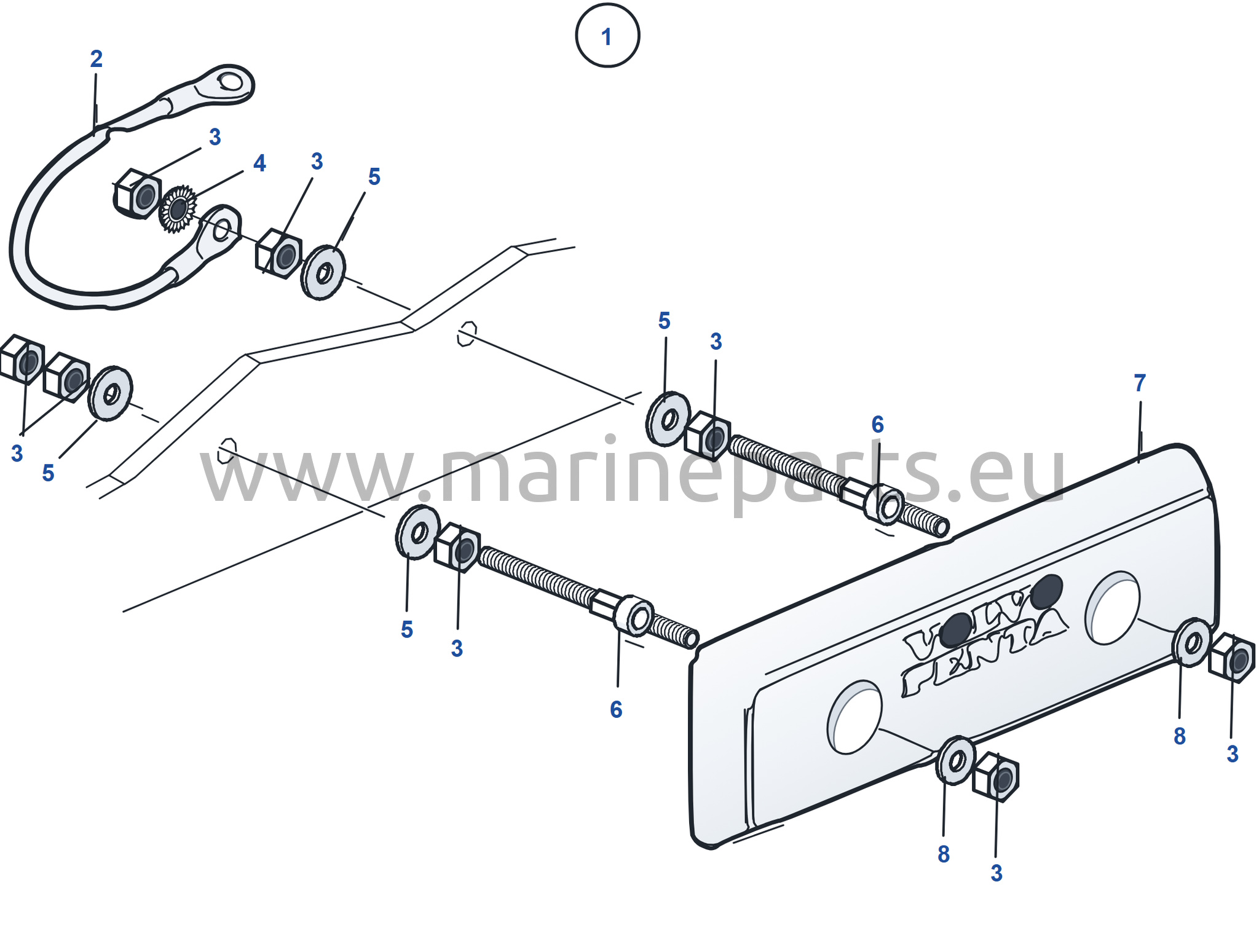 Exploded views for Volvo Penta IPS-D