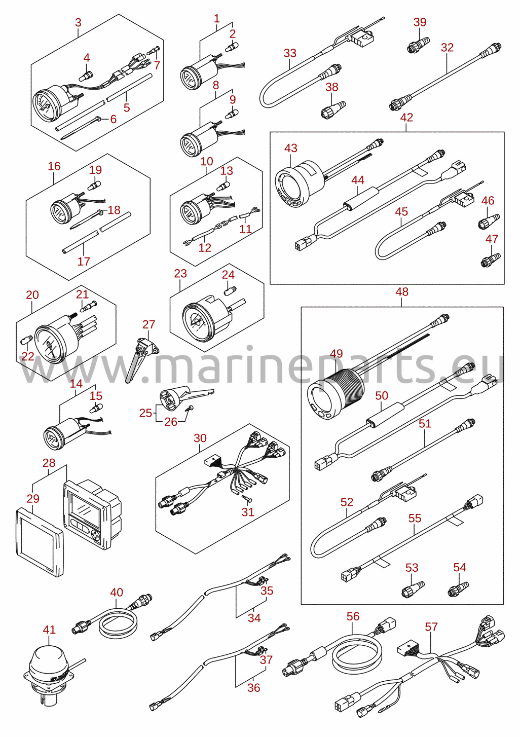 Instrument (DF40A, DF40AST, DF50A, DF50AVT, DF60A, DF60AVT) (ekstraudstyr)