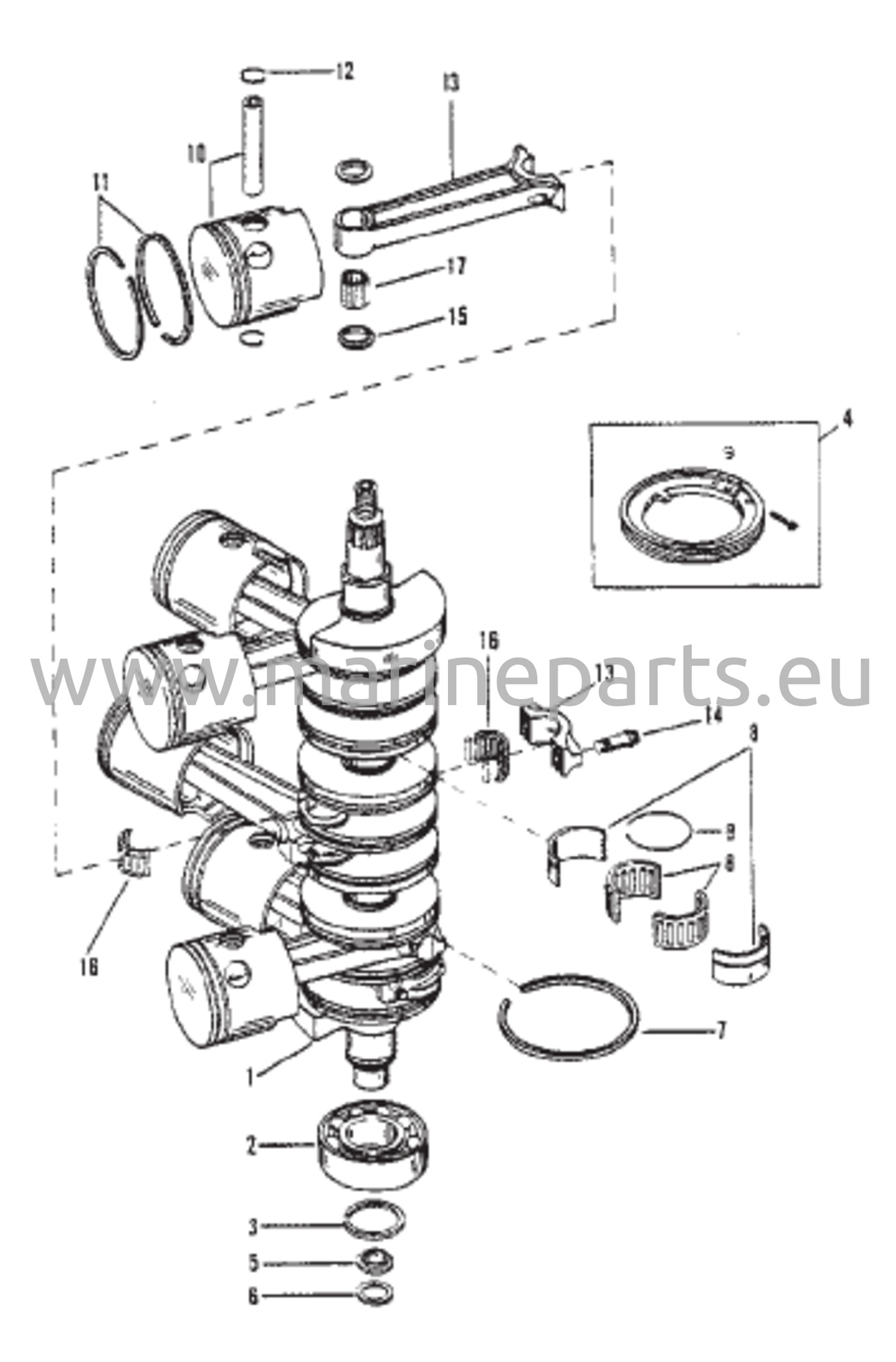 Kampiakseli, männät ja yhdysvarret