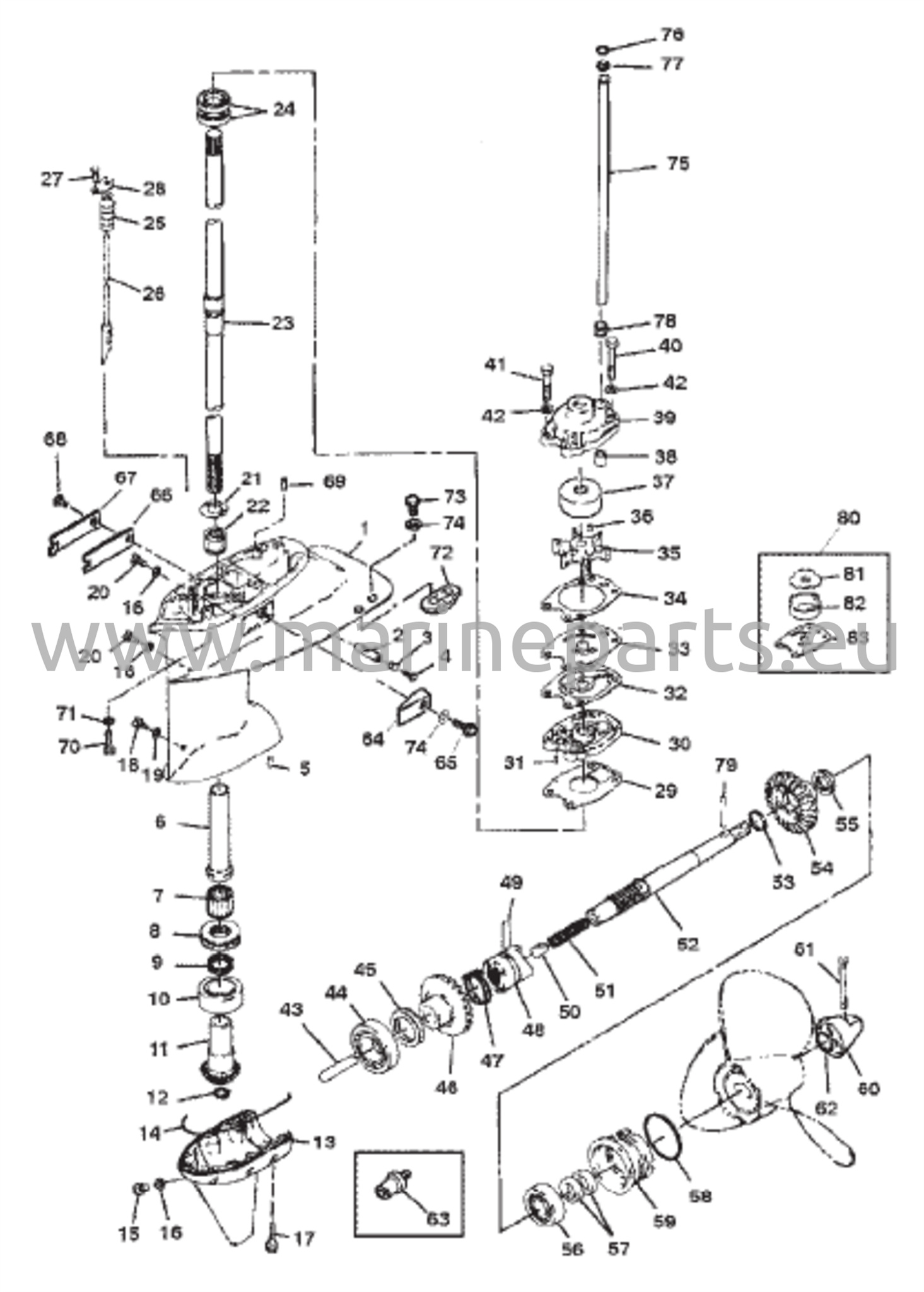 Vaihteiston kotelon kokoonpano