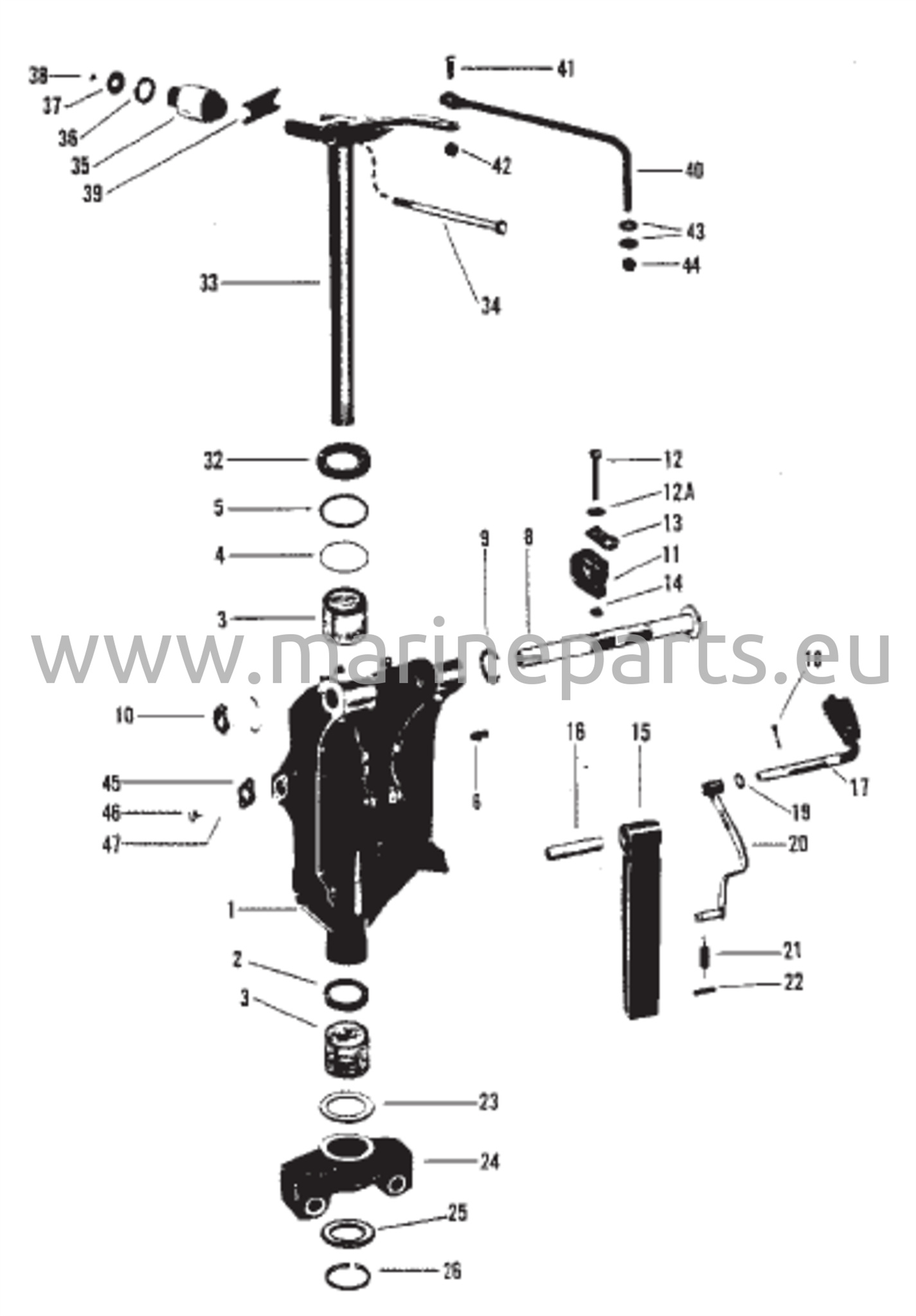 Kääntökiinnike (Merc S/N-USA-5464485/AUS-8061769 ja sitä alemmat)