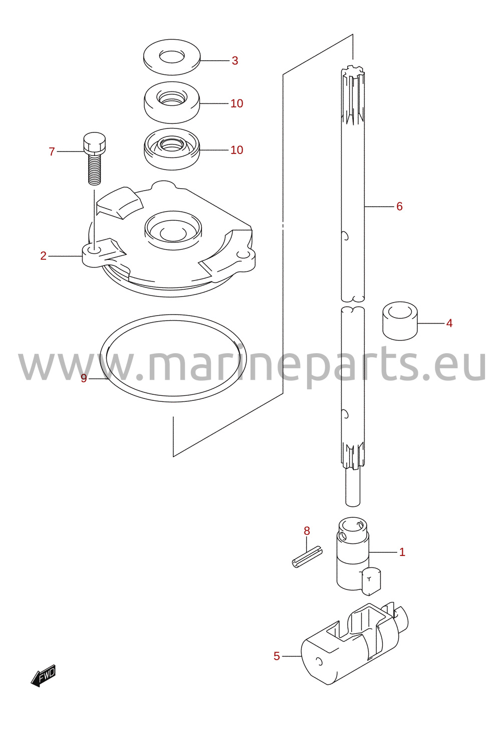 Shift rod (DF115AZ, DF140AZ)