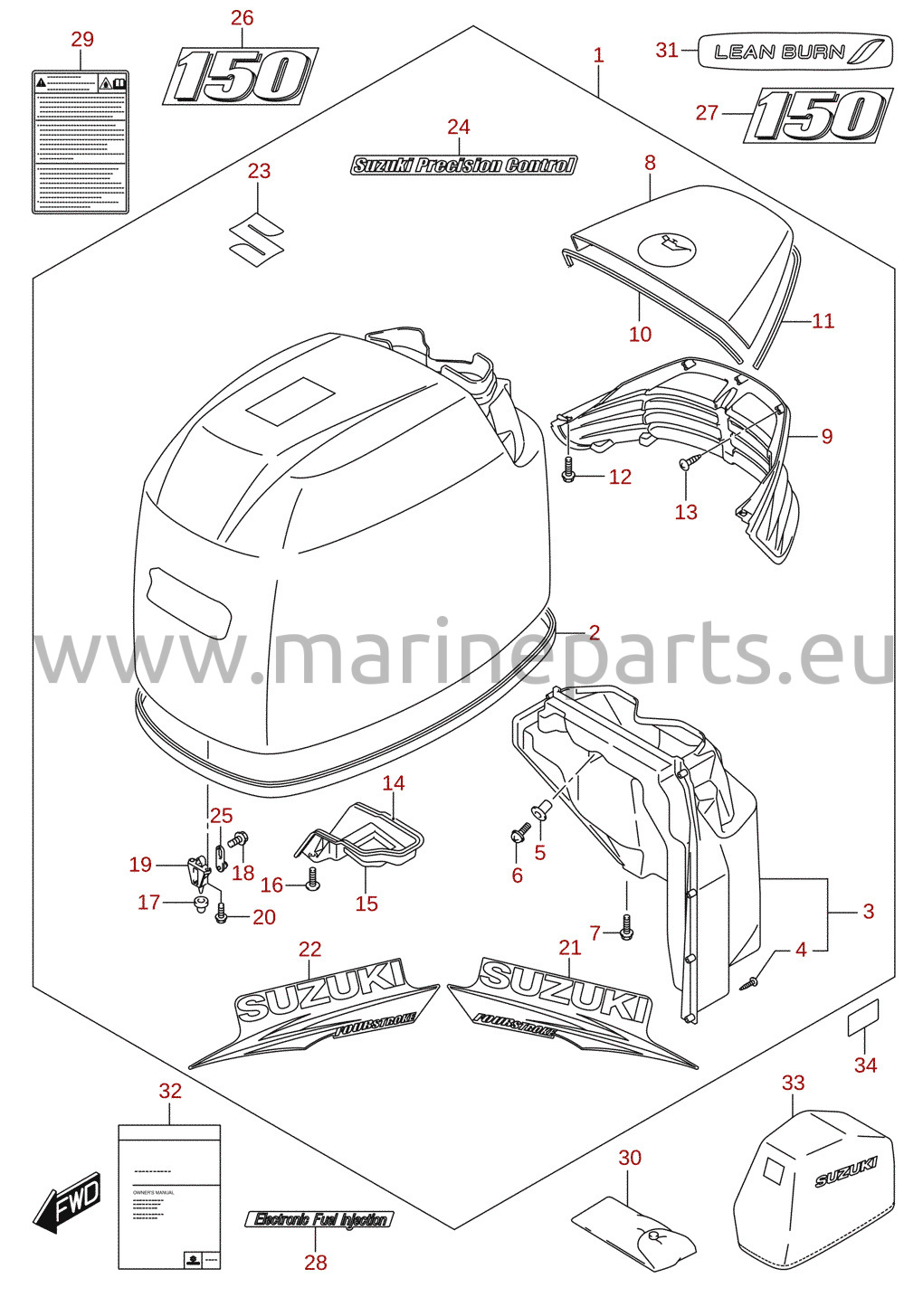 Motorhaube (DF150) 4/4