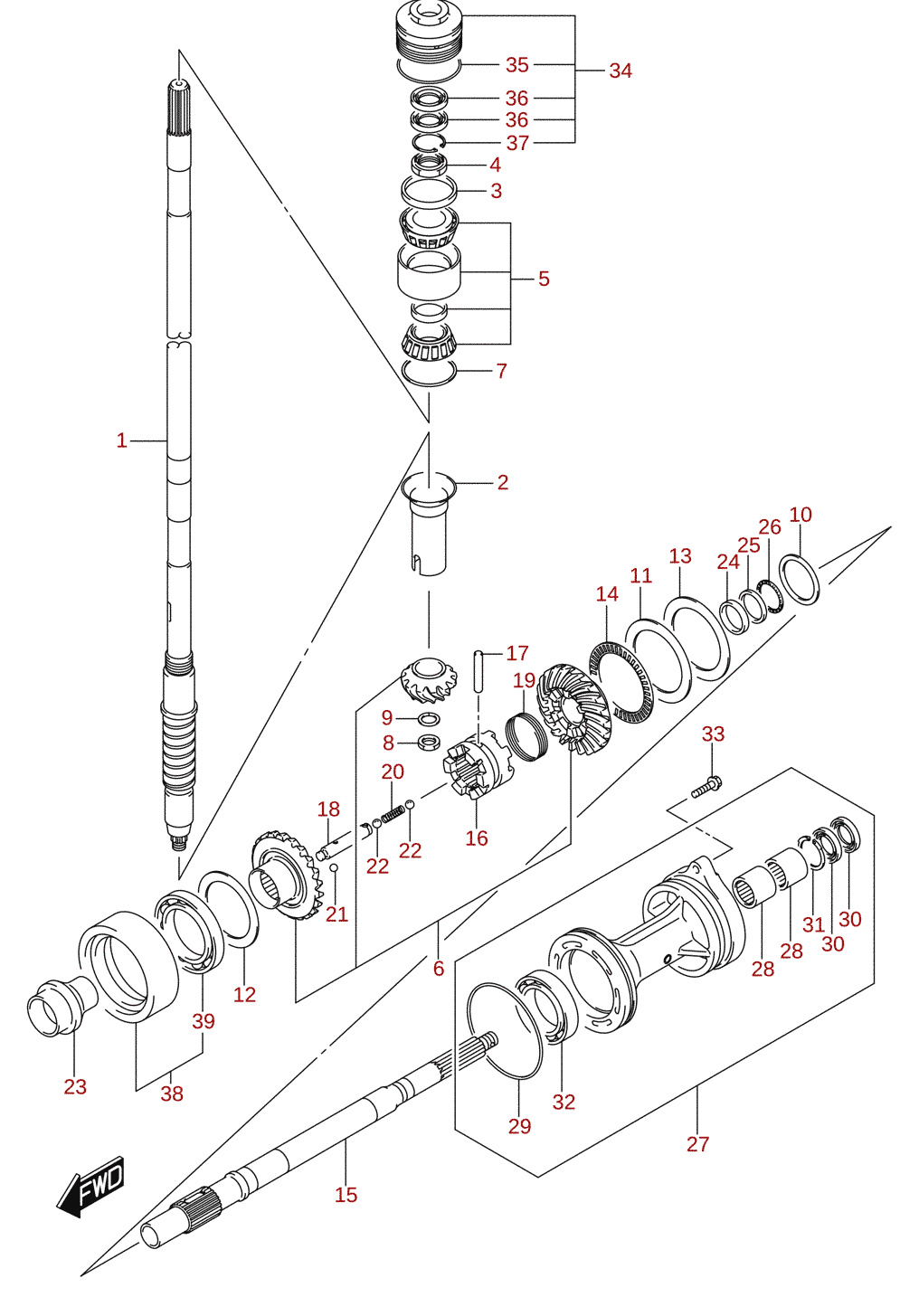Transmission (DF225Z, DF250Z)