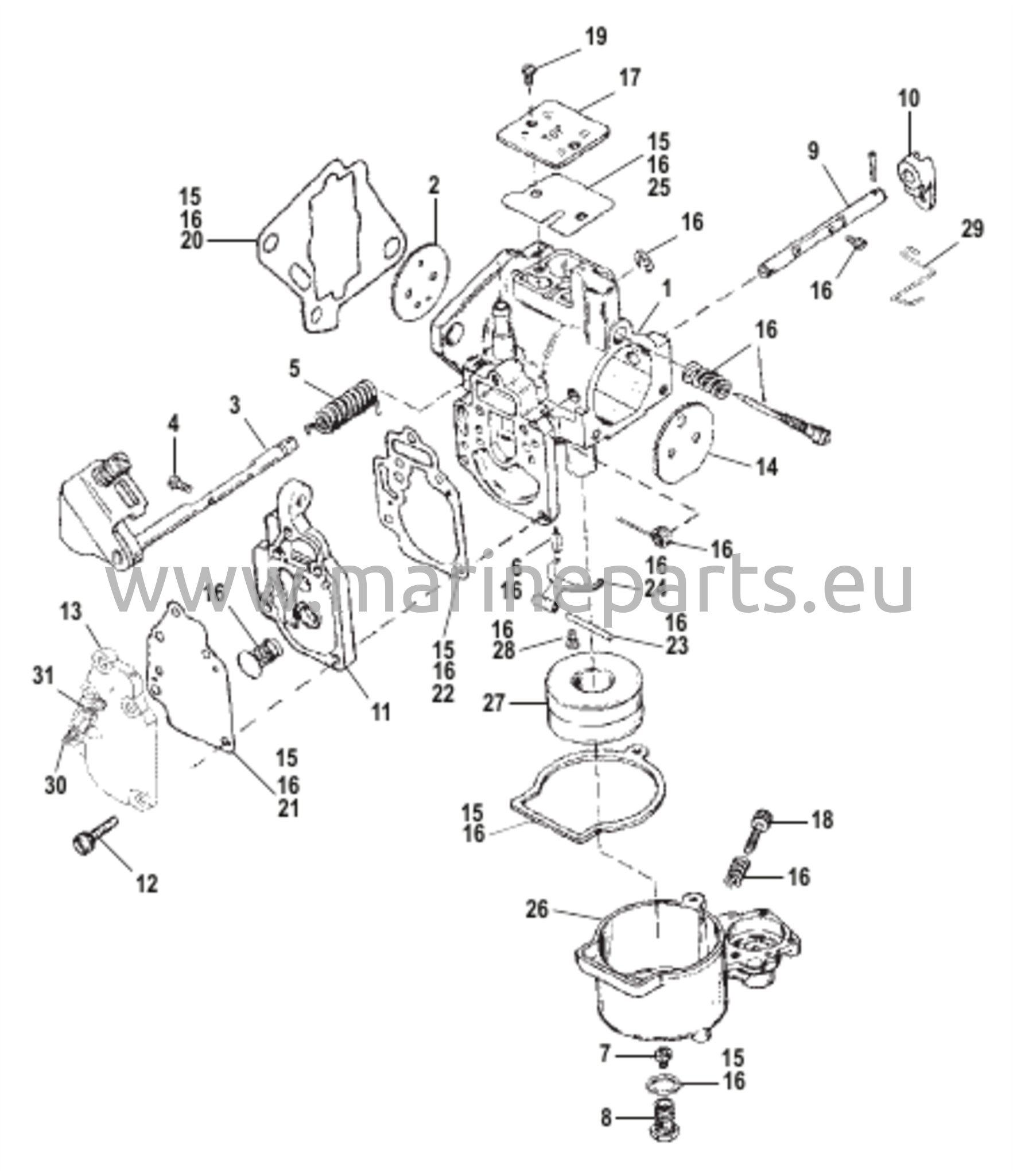 Carburetor (Seapro/Marathon 20/25) 