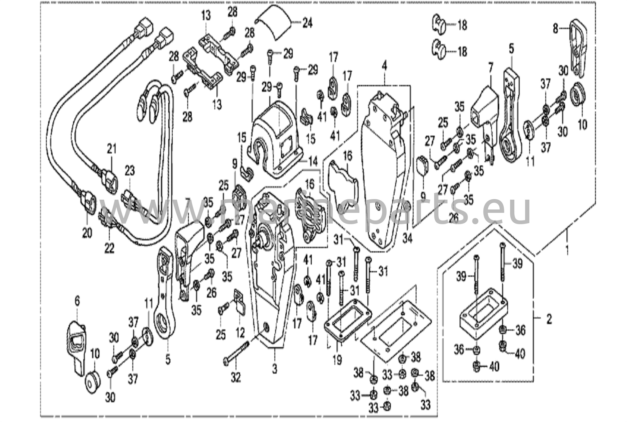 Kaukosäädin (yläkiinnitteinen kaksityyppinen) (oikea)