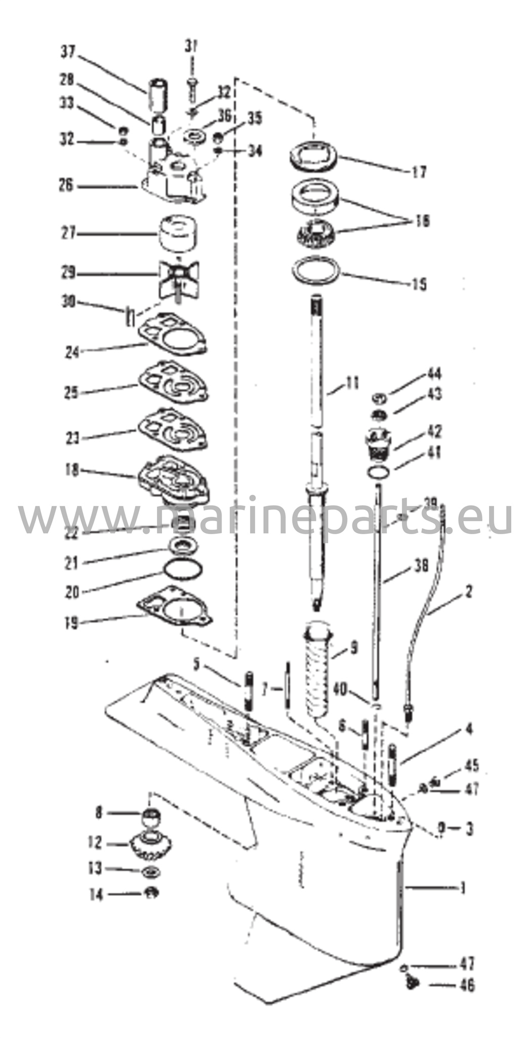 Vaihteiston kotelo (voimansiirtoakseli)