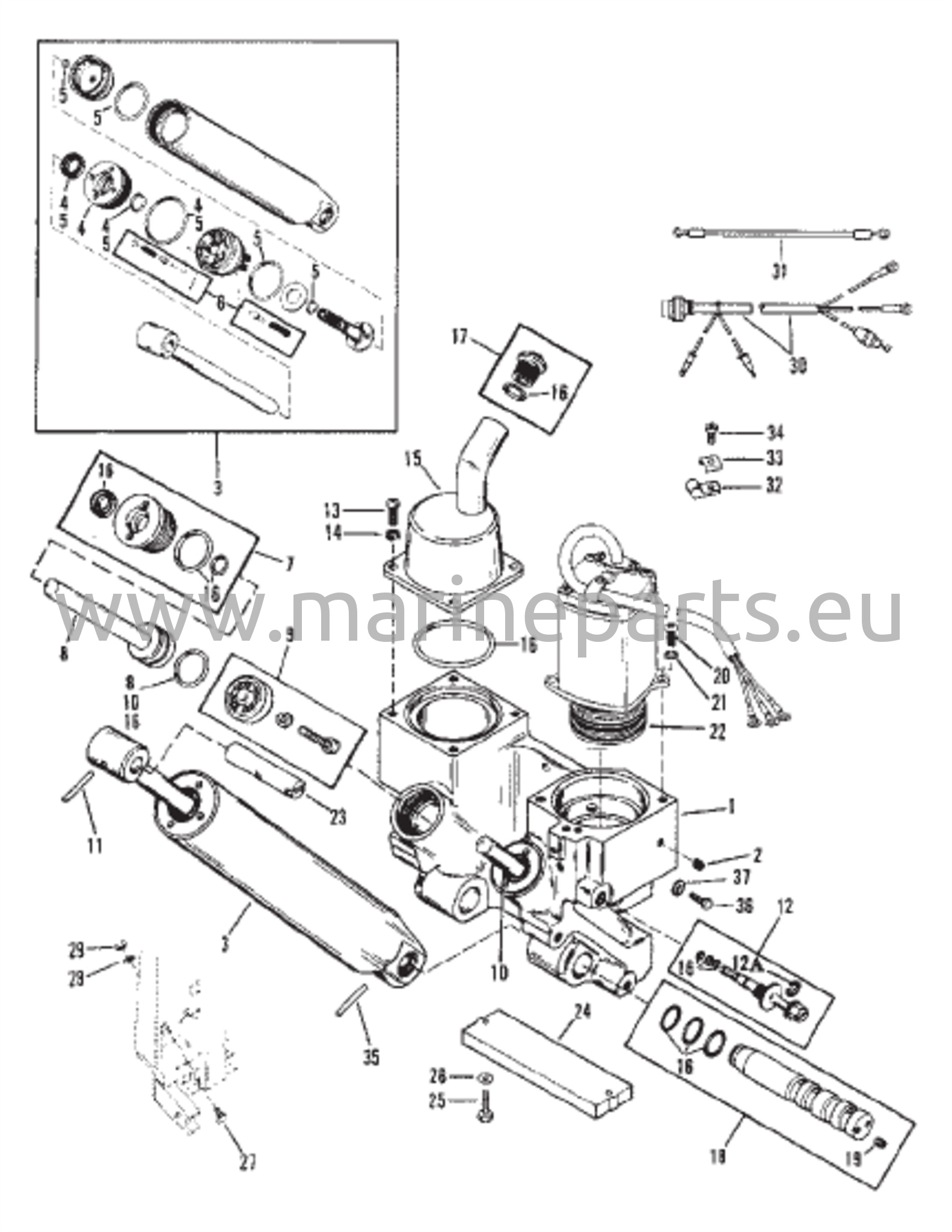 Voimansiirron trimmin osat