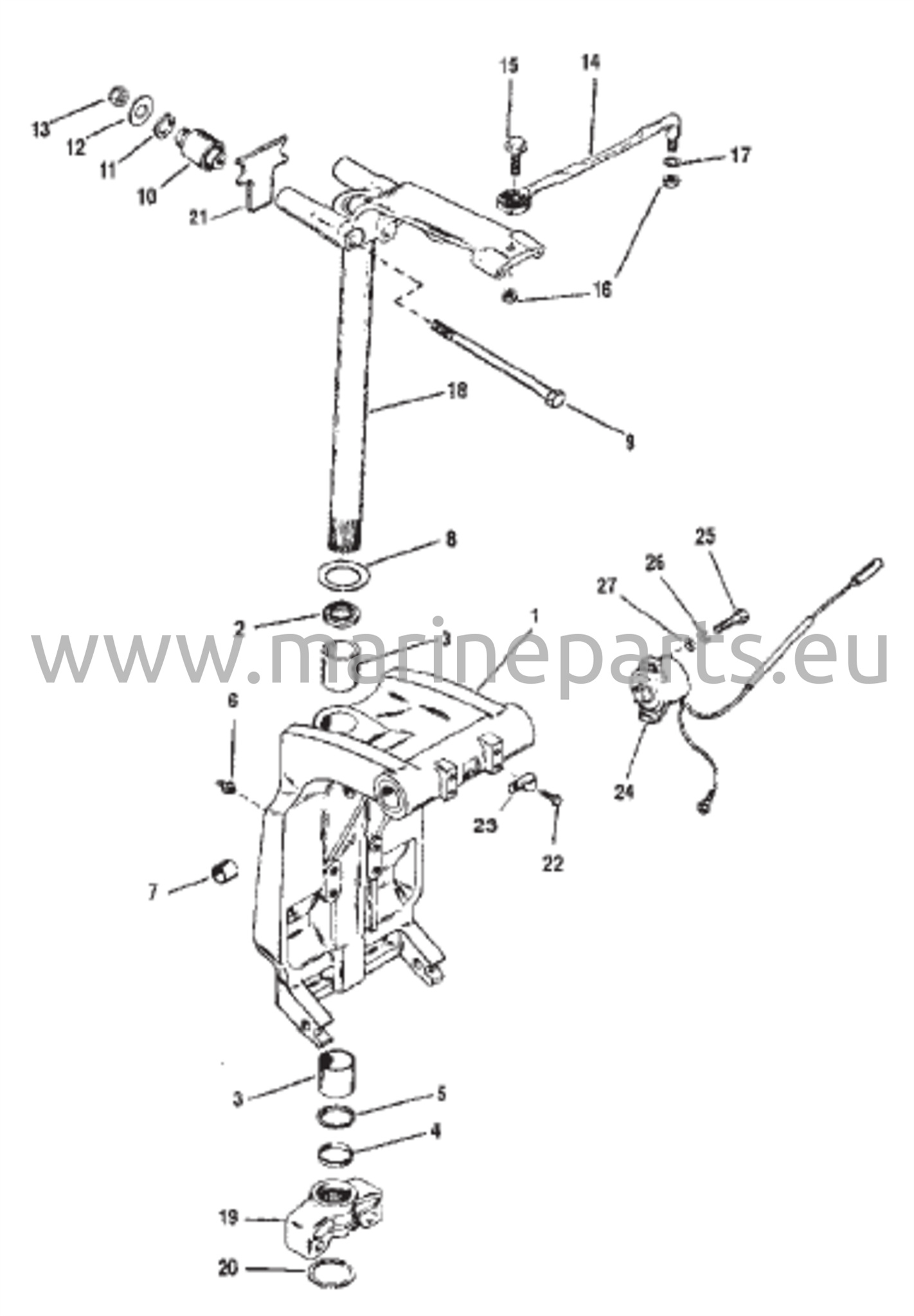 Kääntötuki (valukappale #1499-8710-7)