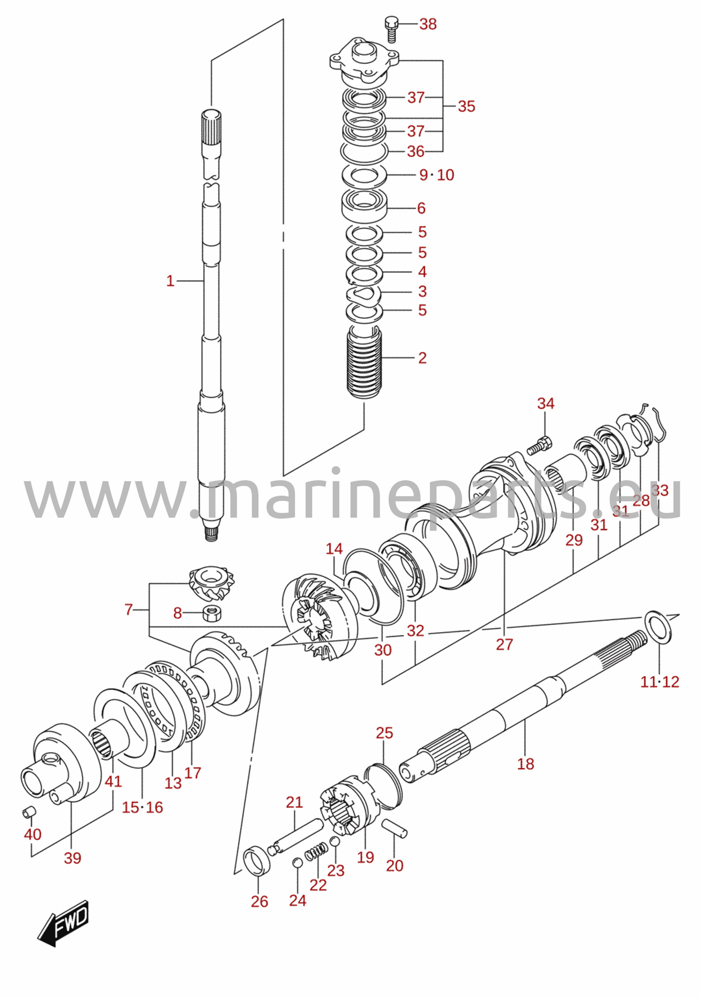 Prijenos (DF115BG, DF140BG) 1/2