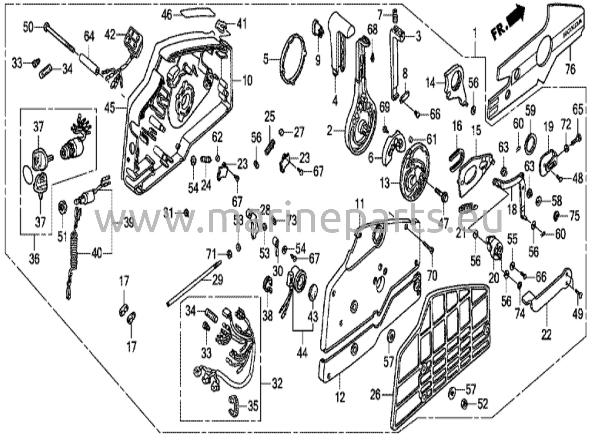 Kaugjuhtimispult (A/T) (Hi-Lex) (käsitsemiskate = hall)