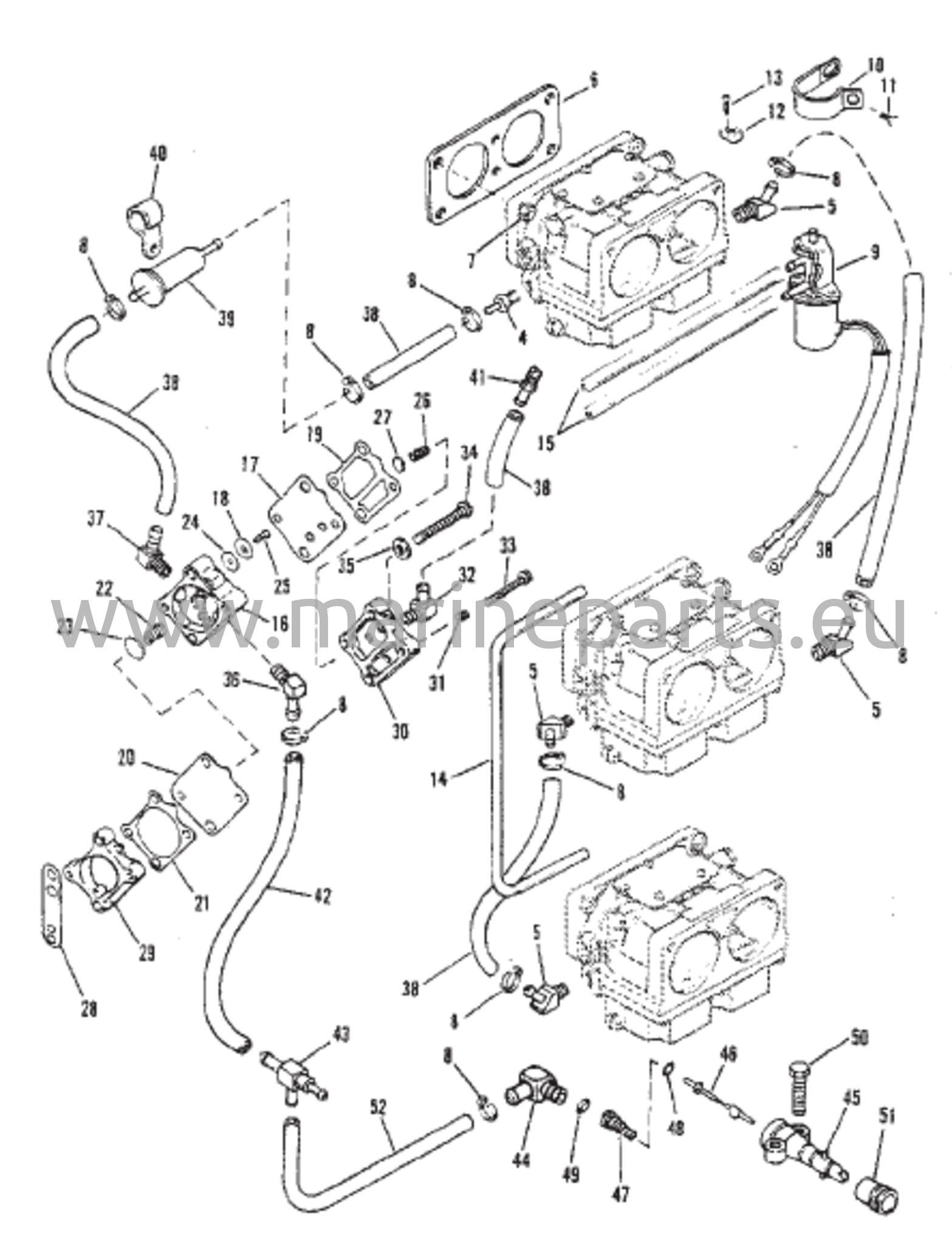 Polttoainepumppu ja kaasutin