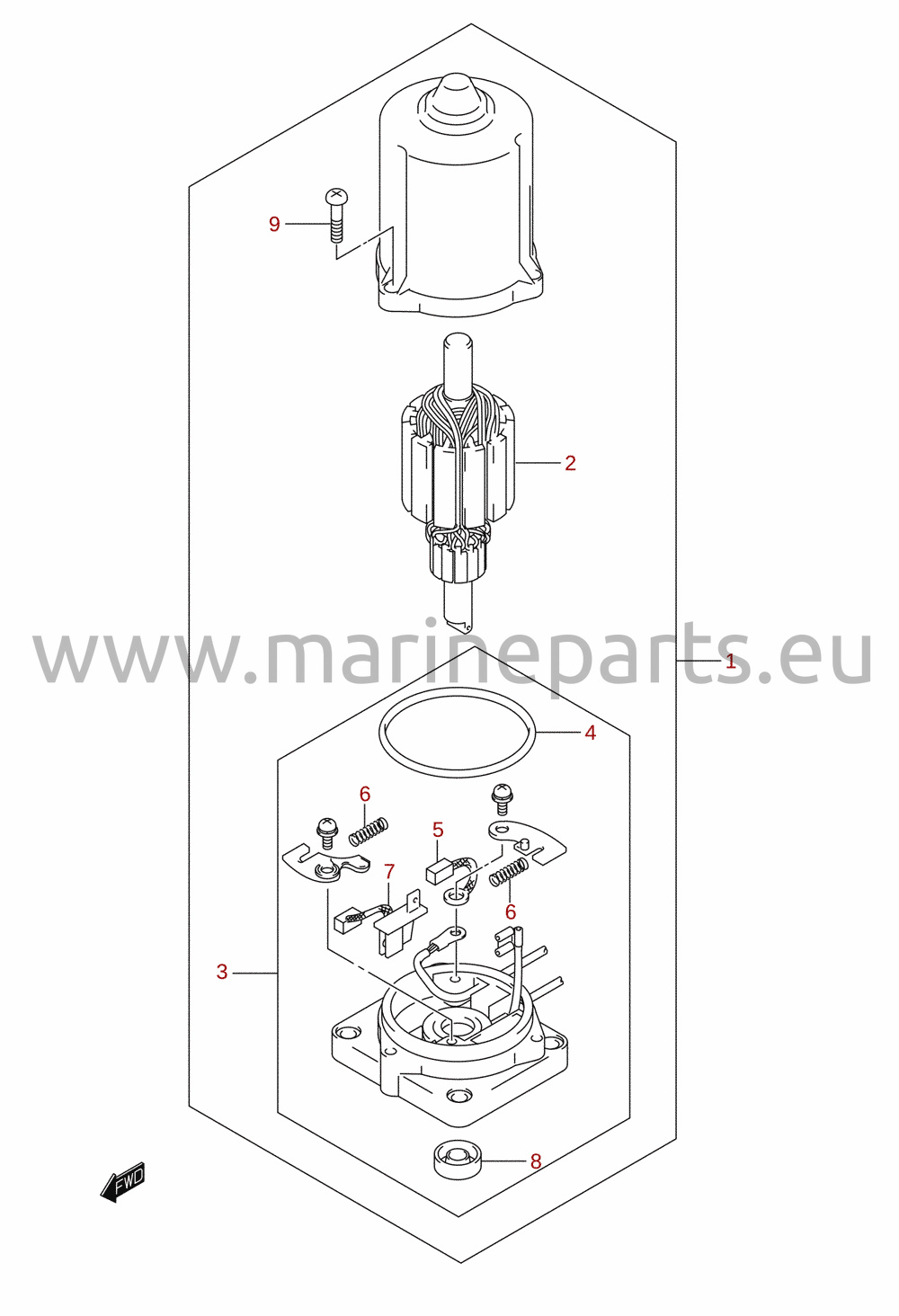 PTT-motor (DF40A, DF40AST, DF50, DF60A, DF60ATH)