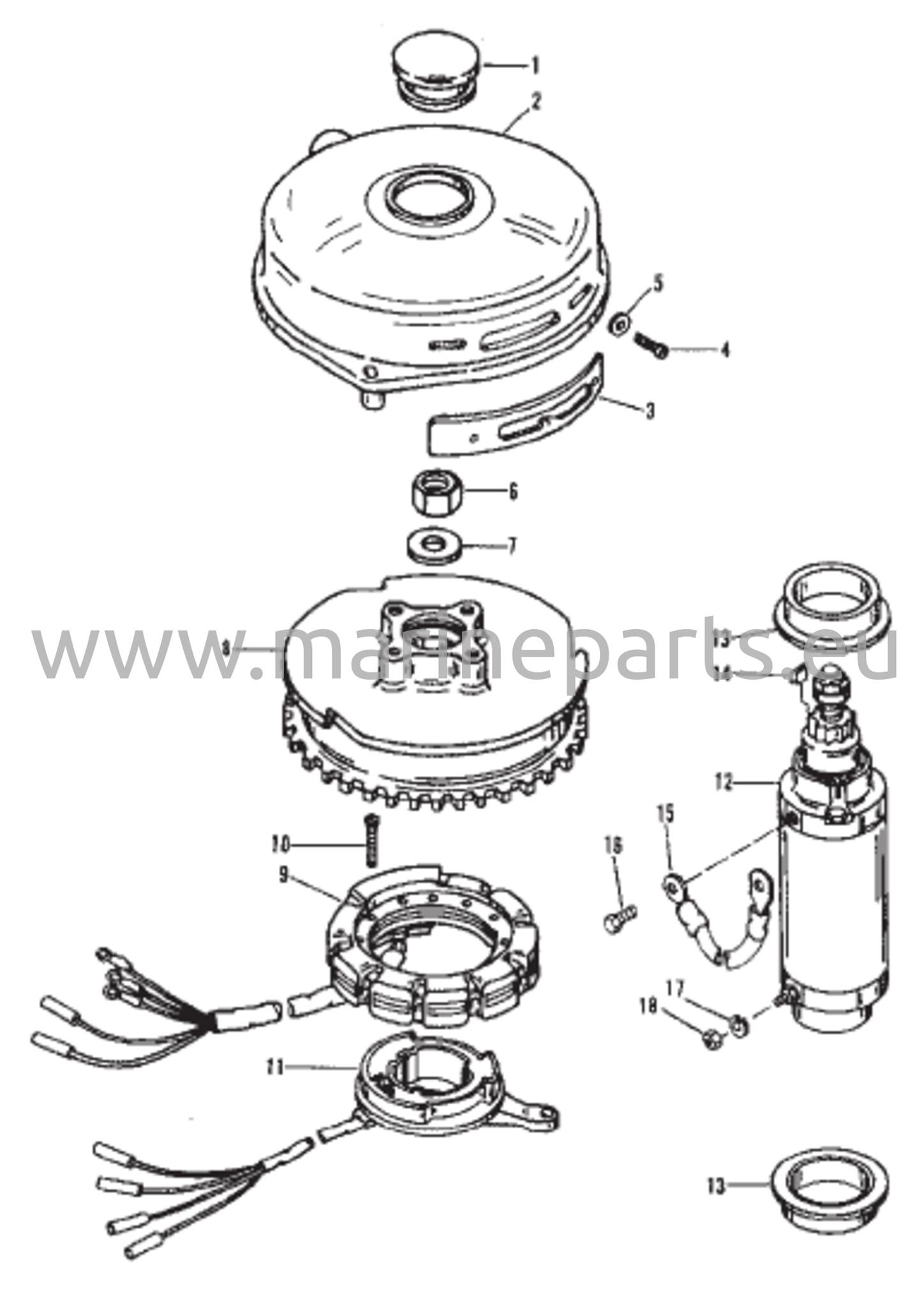 Mäntäpyörä ja käynnistinmoottori (50 / 60)