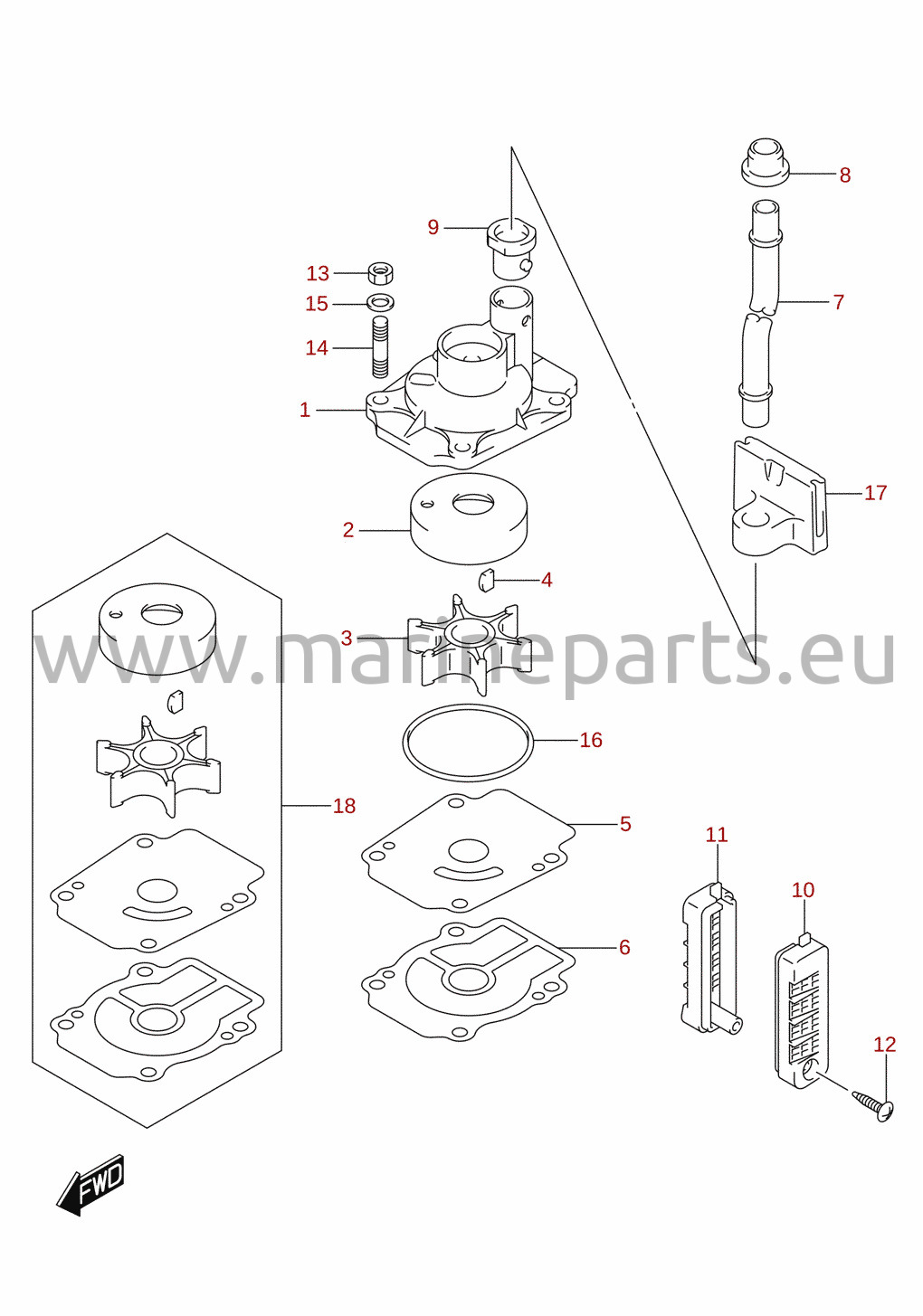 Vattenpump (DF25, DF30)