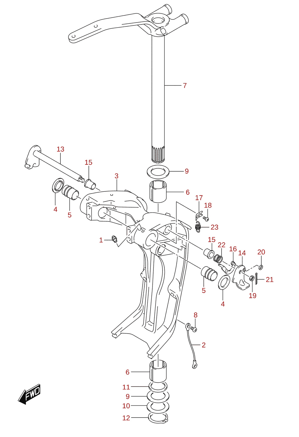 Swivel bracket (X/XX-transom)