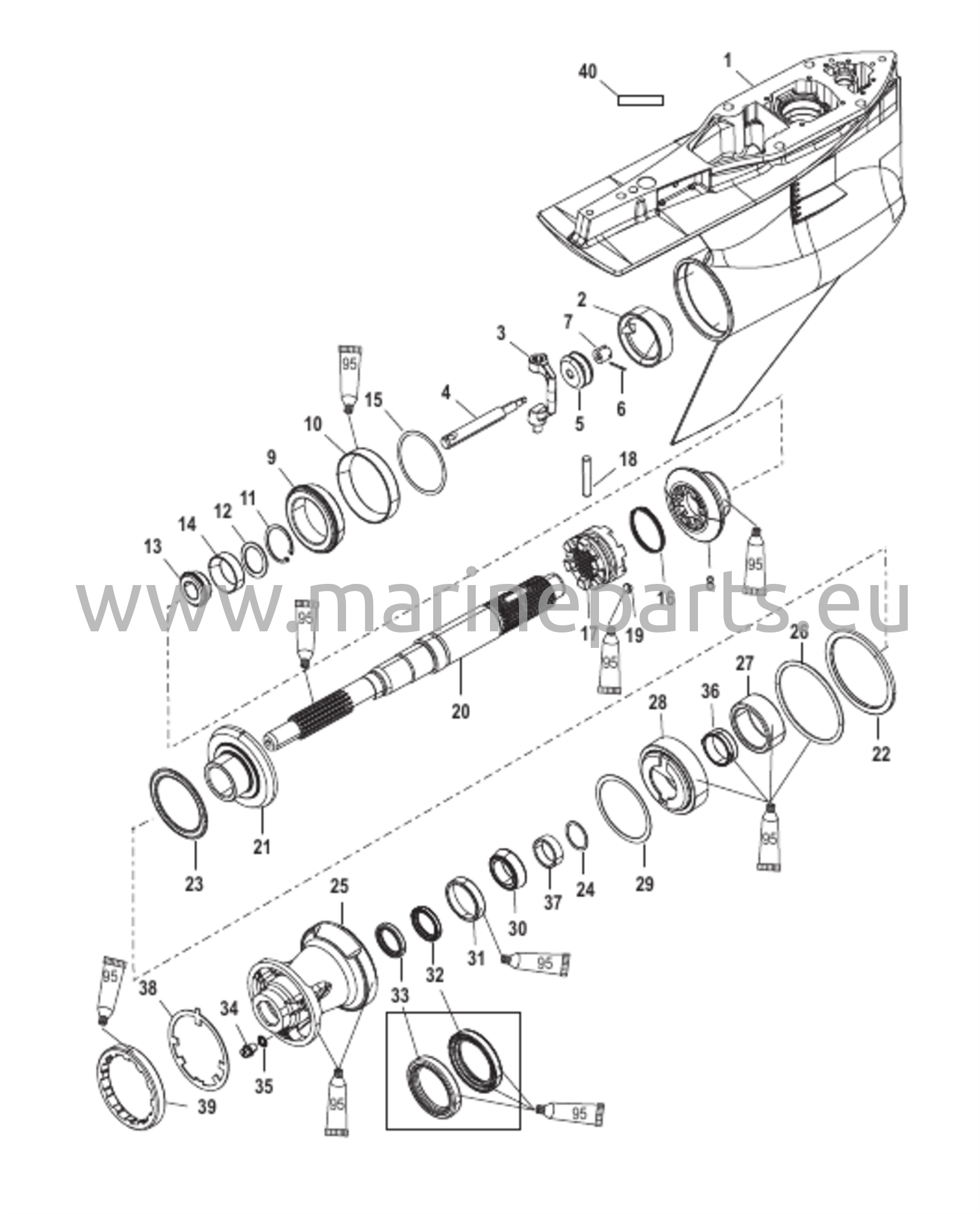 g Voimansiirtoakseli - Vastakierto, 4.80 Torpedo 2B026817 ja uudemmat