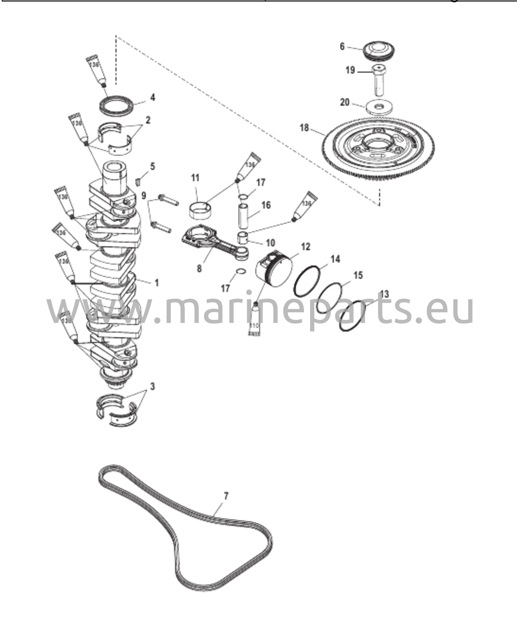 Kampiakseli, männät ja kiertokanget