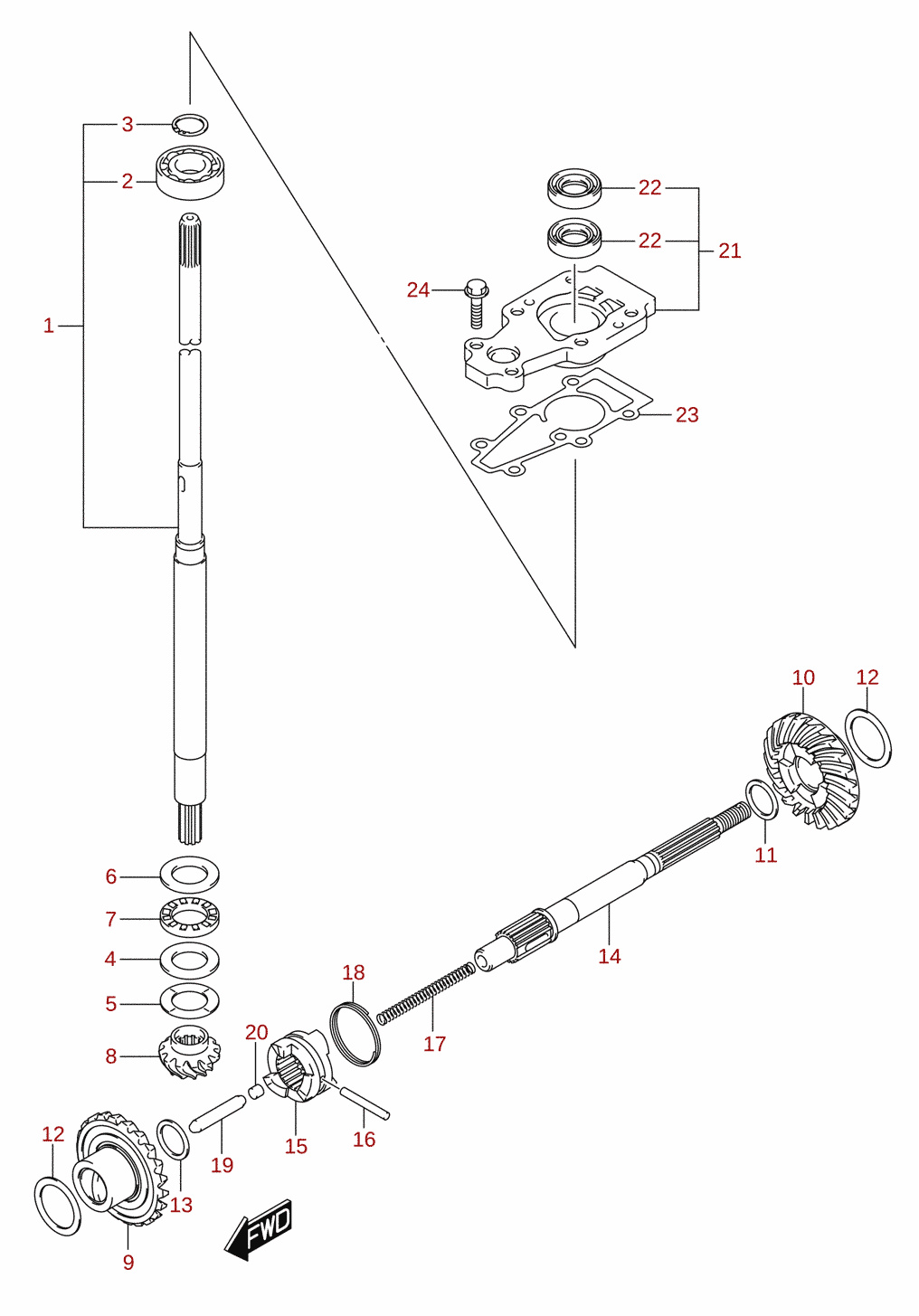 Transmission (DF15AT, DF20AT, DF20ATH, DF9.9BT, DF9.9BTH)