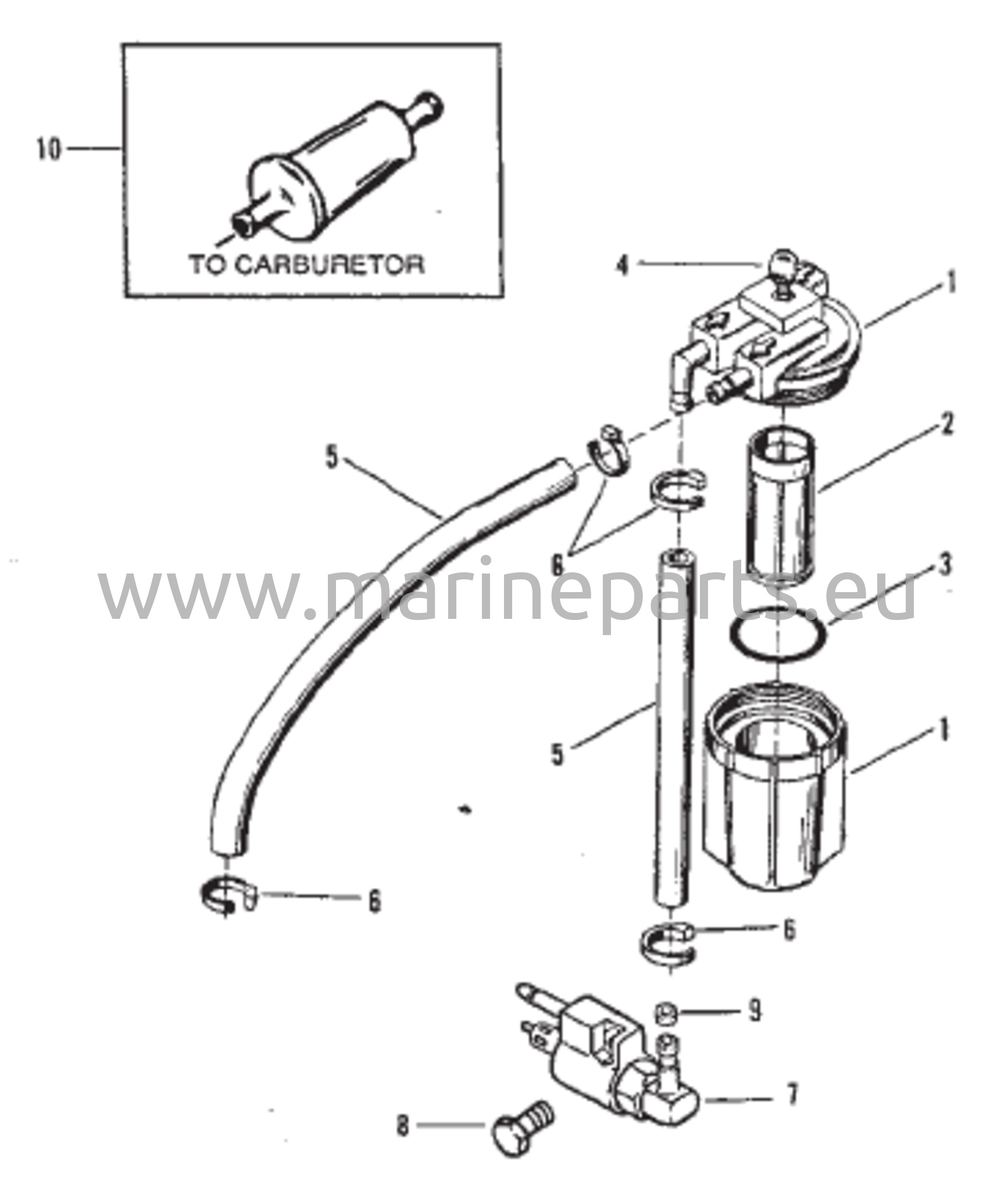 Polttoainesuodattimen kokoonpano
