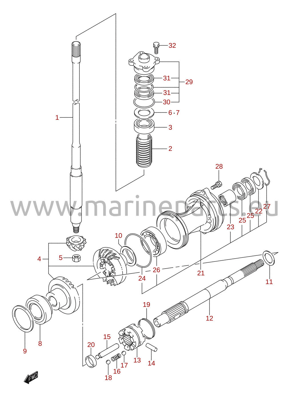Voimansiirto (DF100T, DF115T)