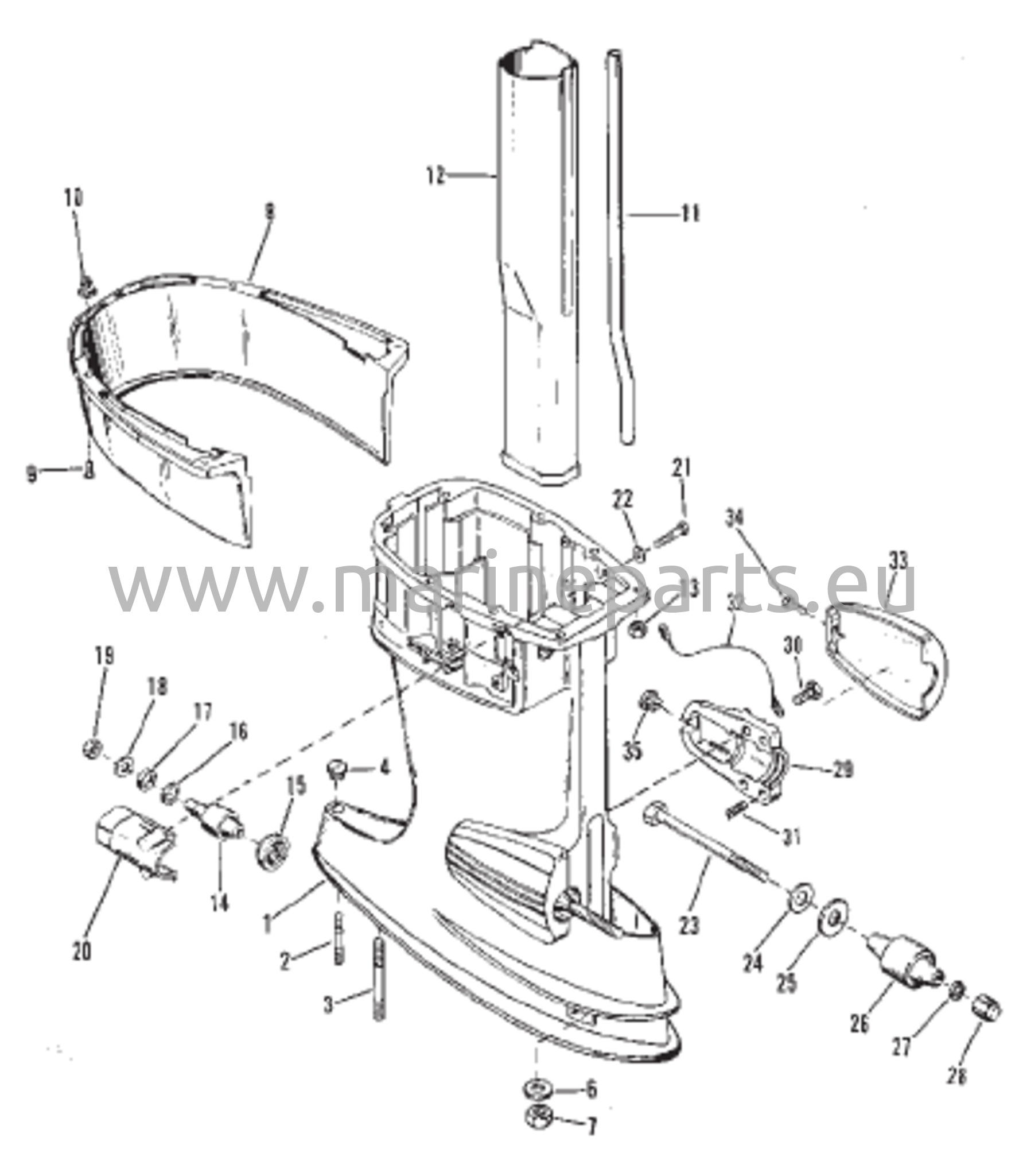 Voimansiirron akselikotelo (lyhyt) (pitkä - 0C159199 ja sitä alemmat)