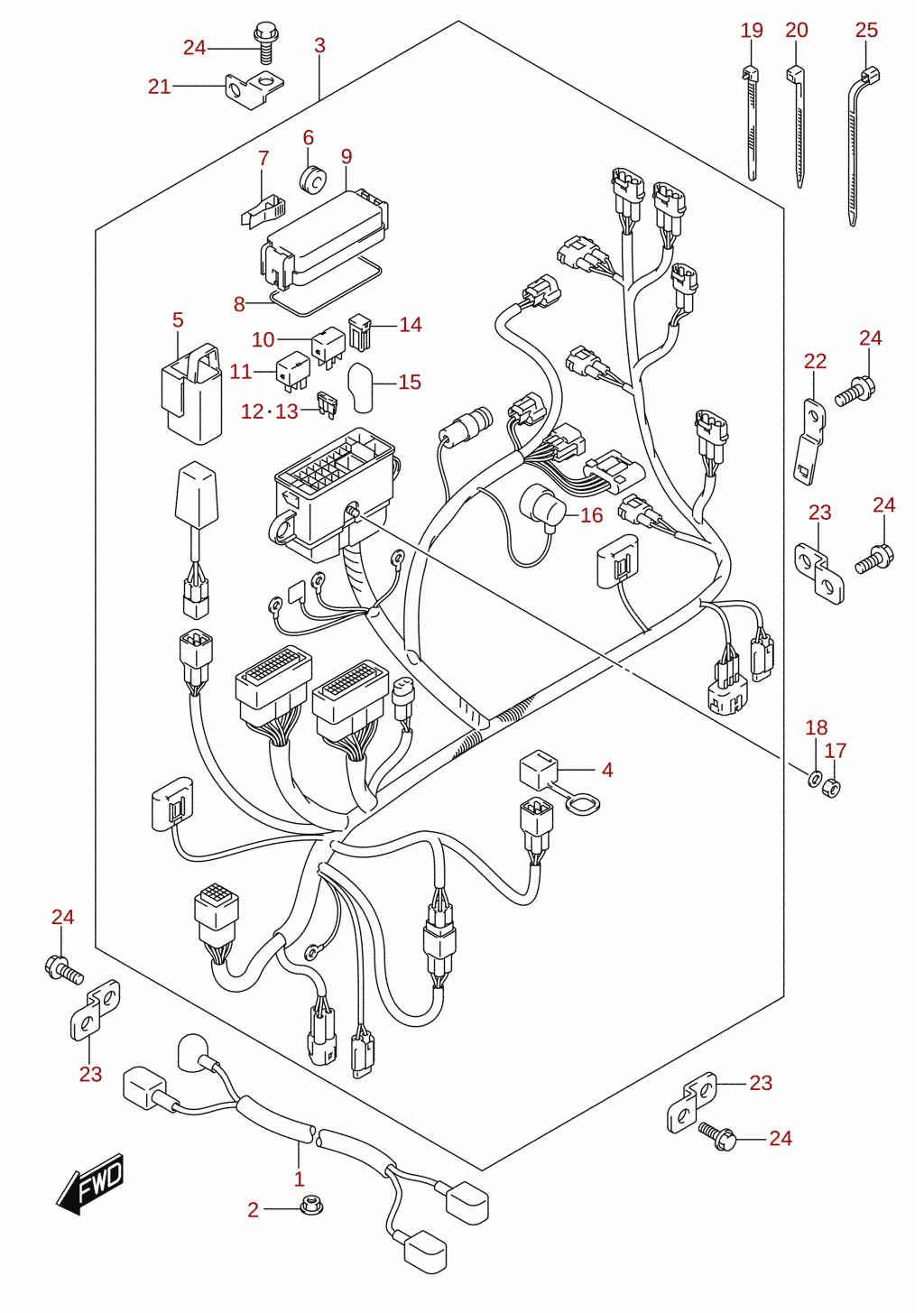 Harness (DF40AST, DF50AVT, DF50AVTH, DF60A, DF60ATH, DF60AVT, DF60AVTH)